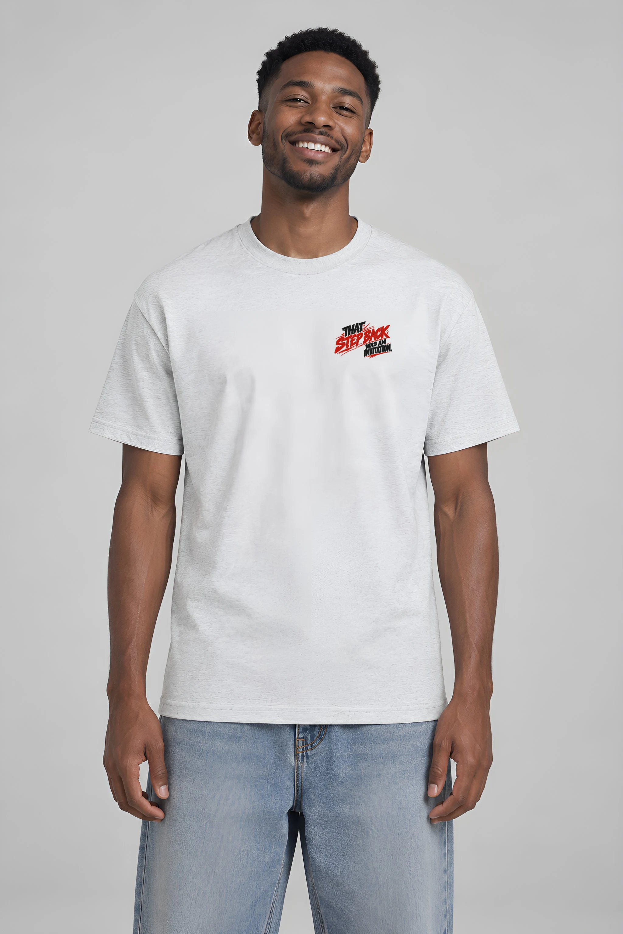 "That Step Back Was an Invitation" Heavyweight Unisex Crewneck T-shirt