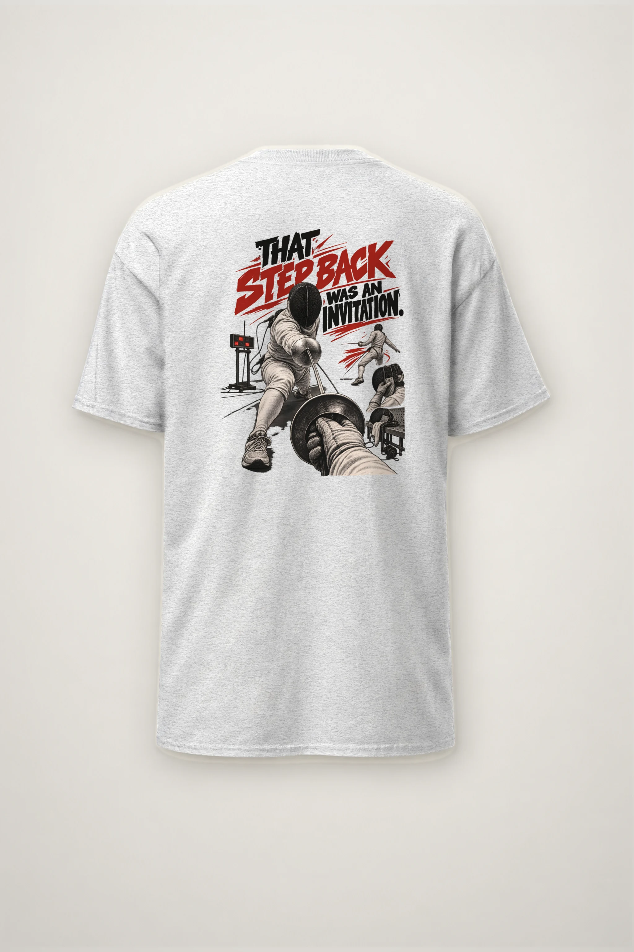 "That Step Back Was an Invitation" Heavyweight Unisex Crewneck T-shirt