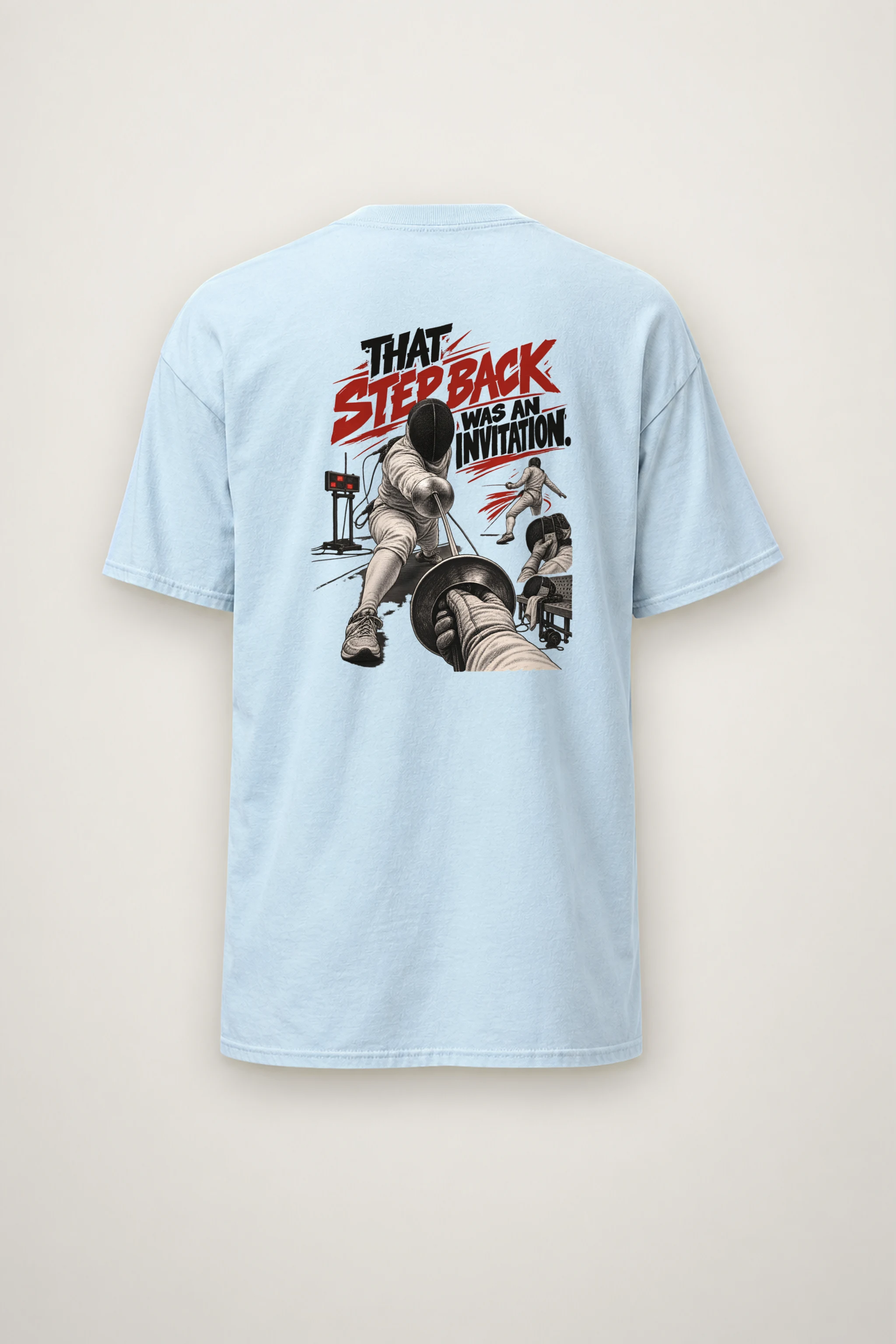 "That Step Back Was an Invitation" Heavyweight Unisex Crewneck T-shirt