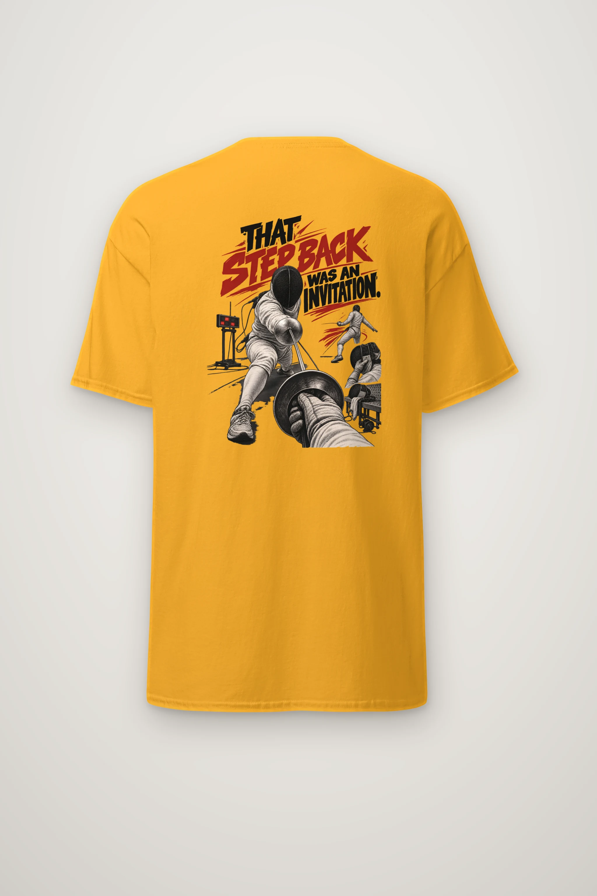 "That Step Back Was an Invitation" Heavyweight Unisex Crewneck T-shirt