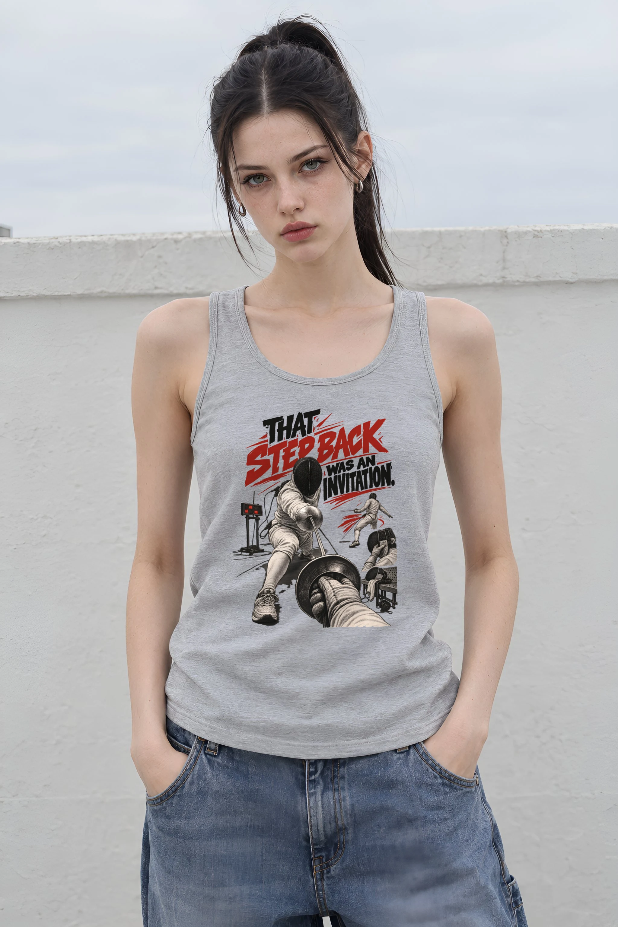 "That Step Back Was An Invitation" Unisex Jersey Tank