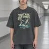 "That Was Not a Wave" Men's Oversized Heavyweight Crewneck T-Shirt