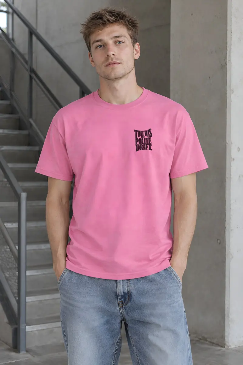 "That Was the Polite Draft" Heavyweight Unisex Crewneck T-shirt