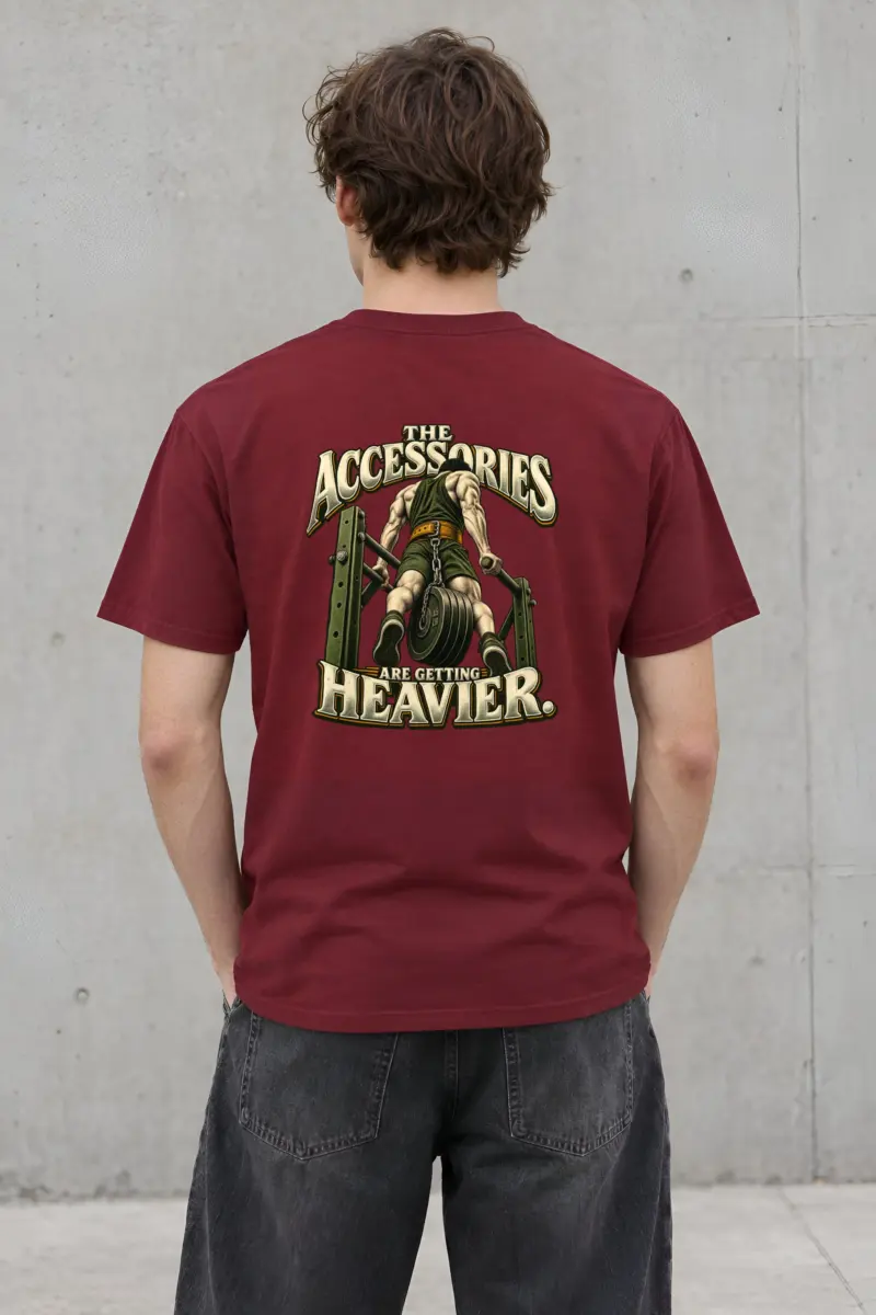 “The Accessories Are Getting Heavier” Heavyweight Unisex Crewneck T-shirt