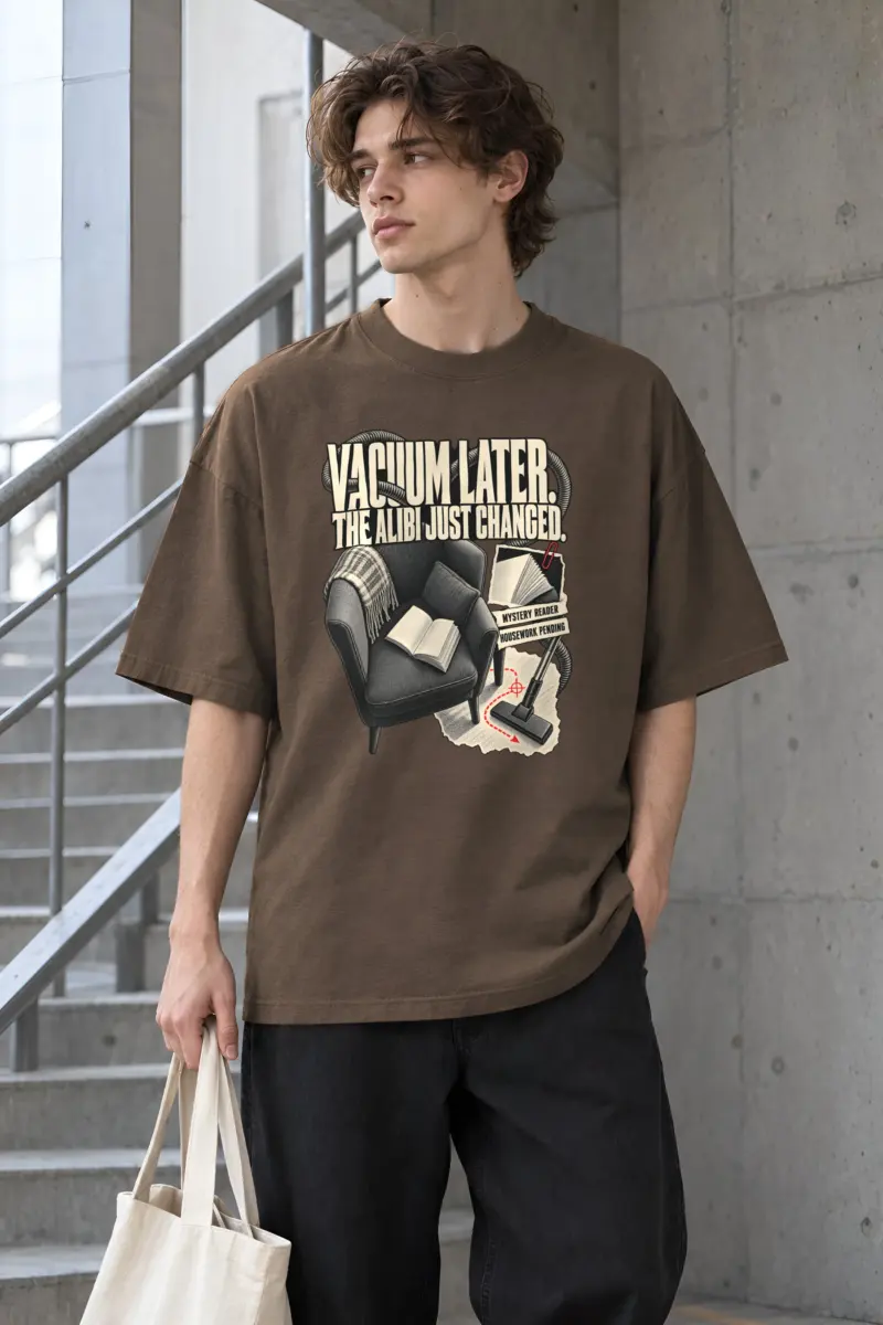 "The Alibi Just Changed" Unisex Oversized Heavyweight Crewneck T-Shirt