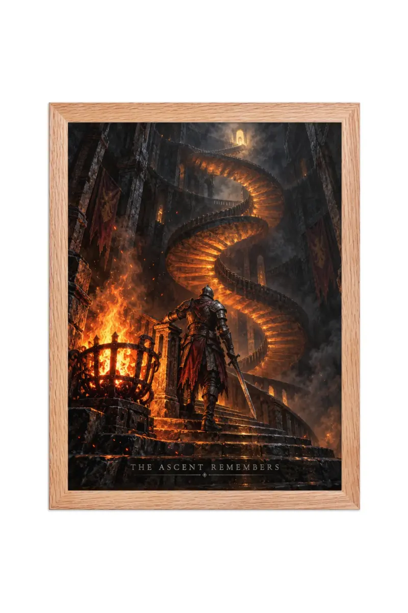 “The Ascent Remembers” Premium Wooden Framed Poster
