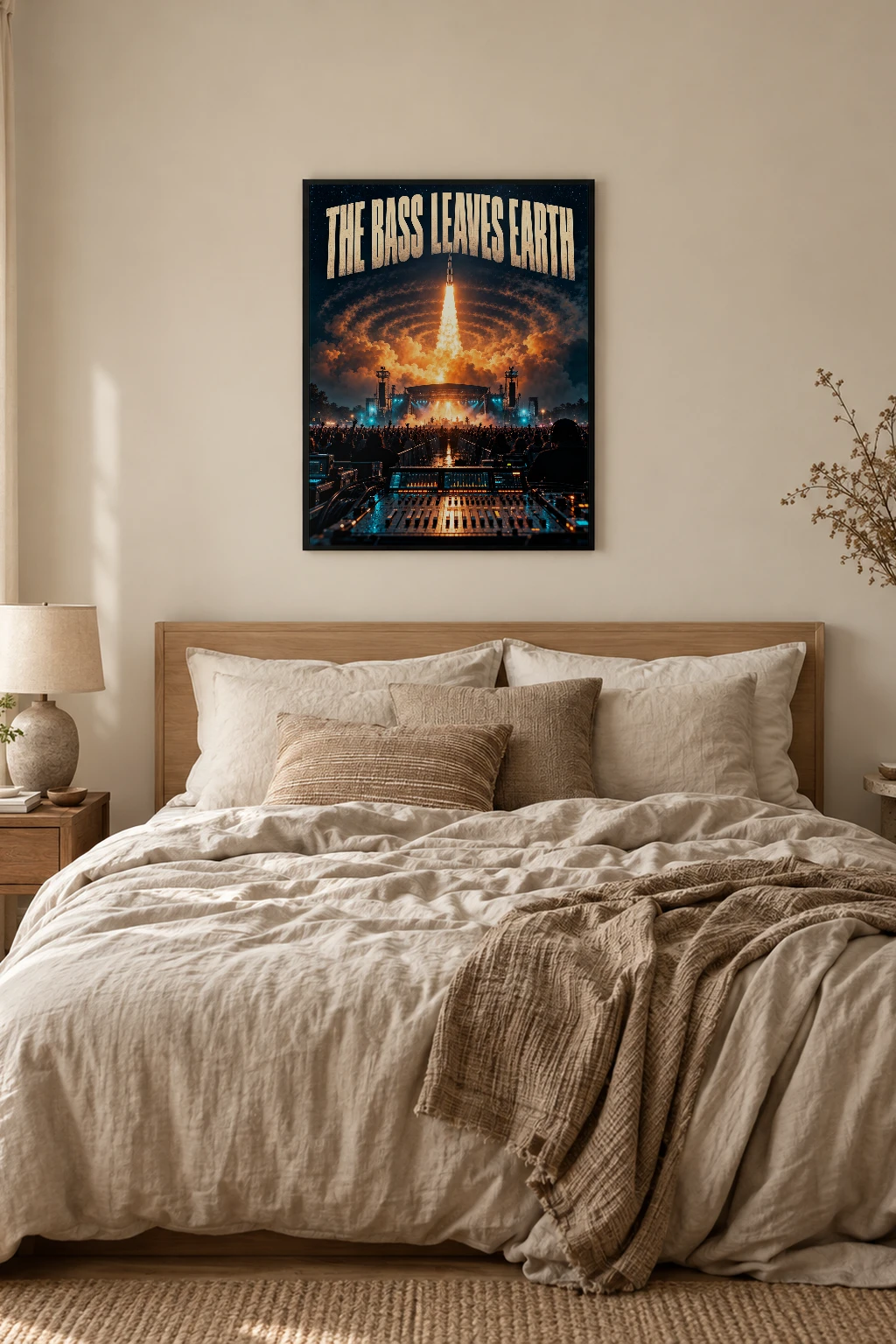 "The Bass Leaves Earth" Premium Wooden Framed Poster