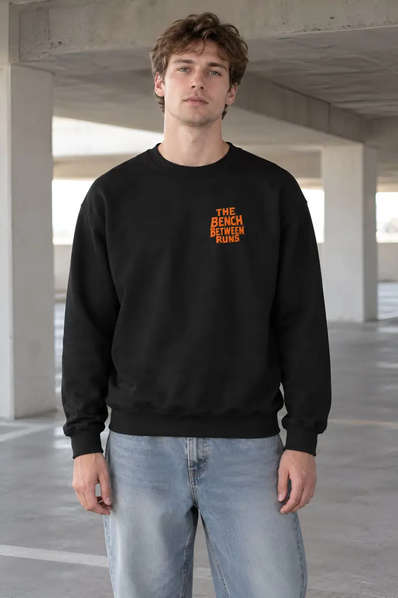 "The Bench Between Runs" Heavy Blend Unisex Crewneck Sweatshirt