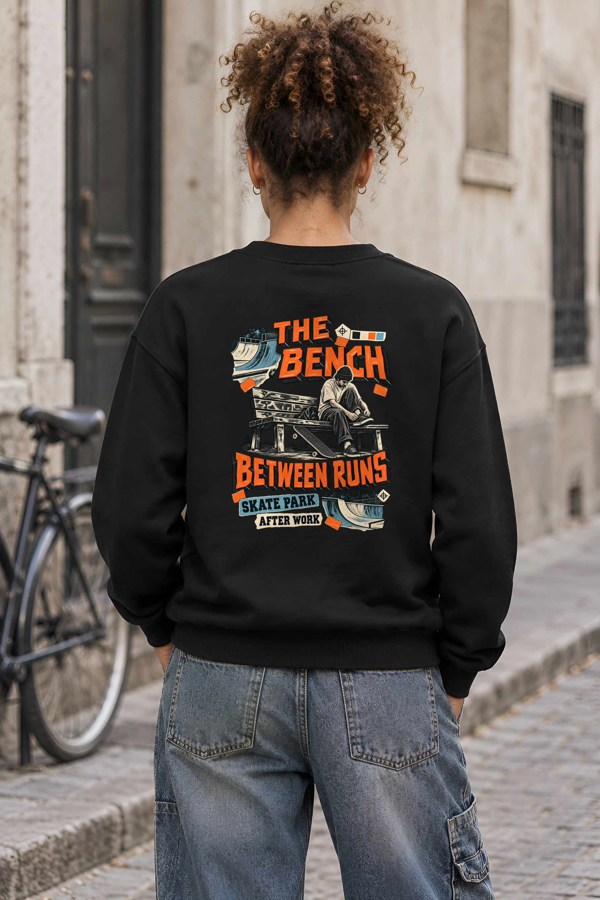 "The Bench Between Runs" Heavy Blend Unisex Crewneck Sweatshirt