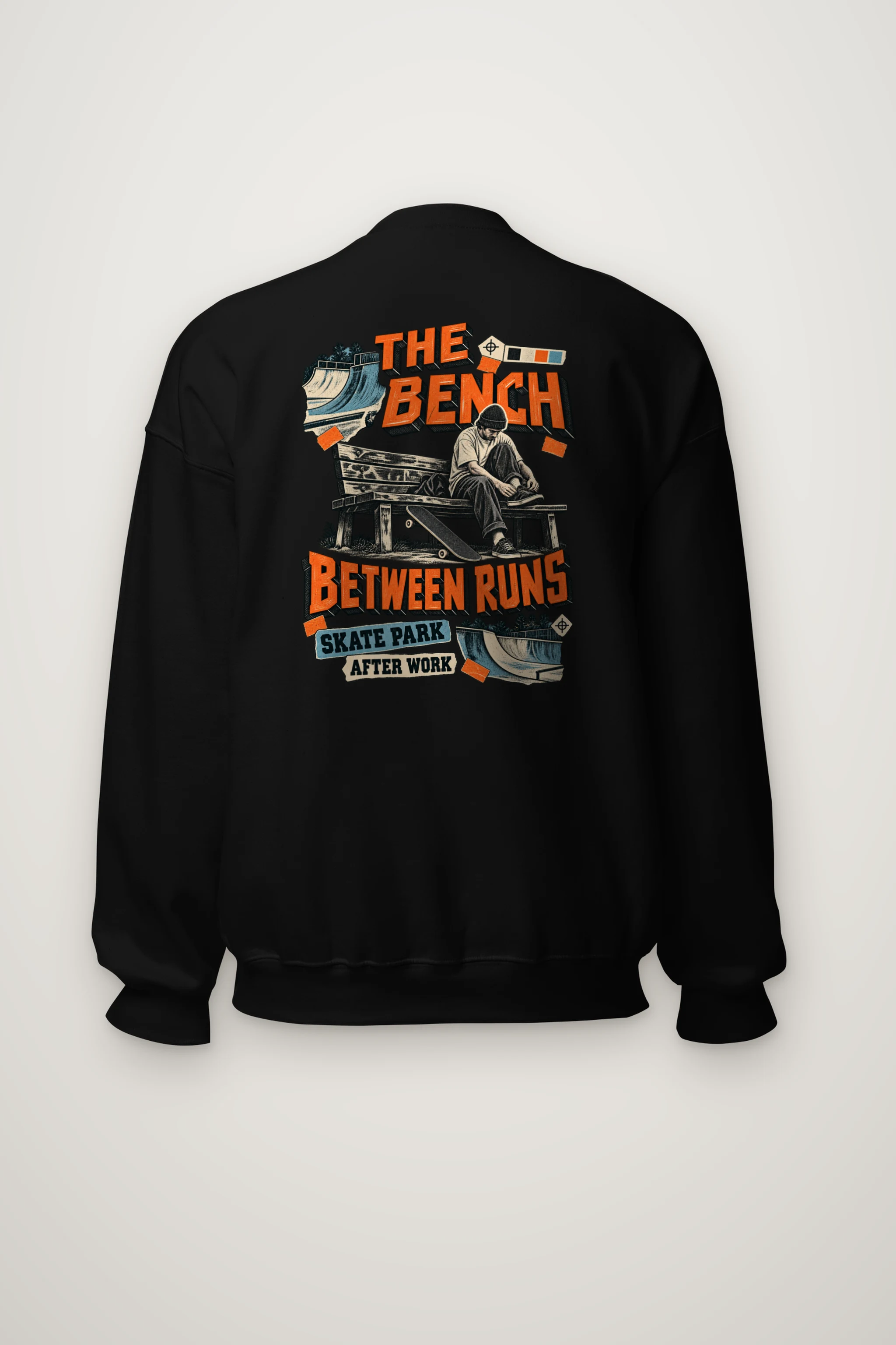 "The Bench Between Runs" Heavy Blend Unisex Crewneck Sweatshirt