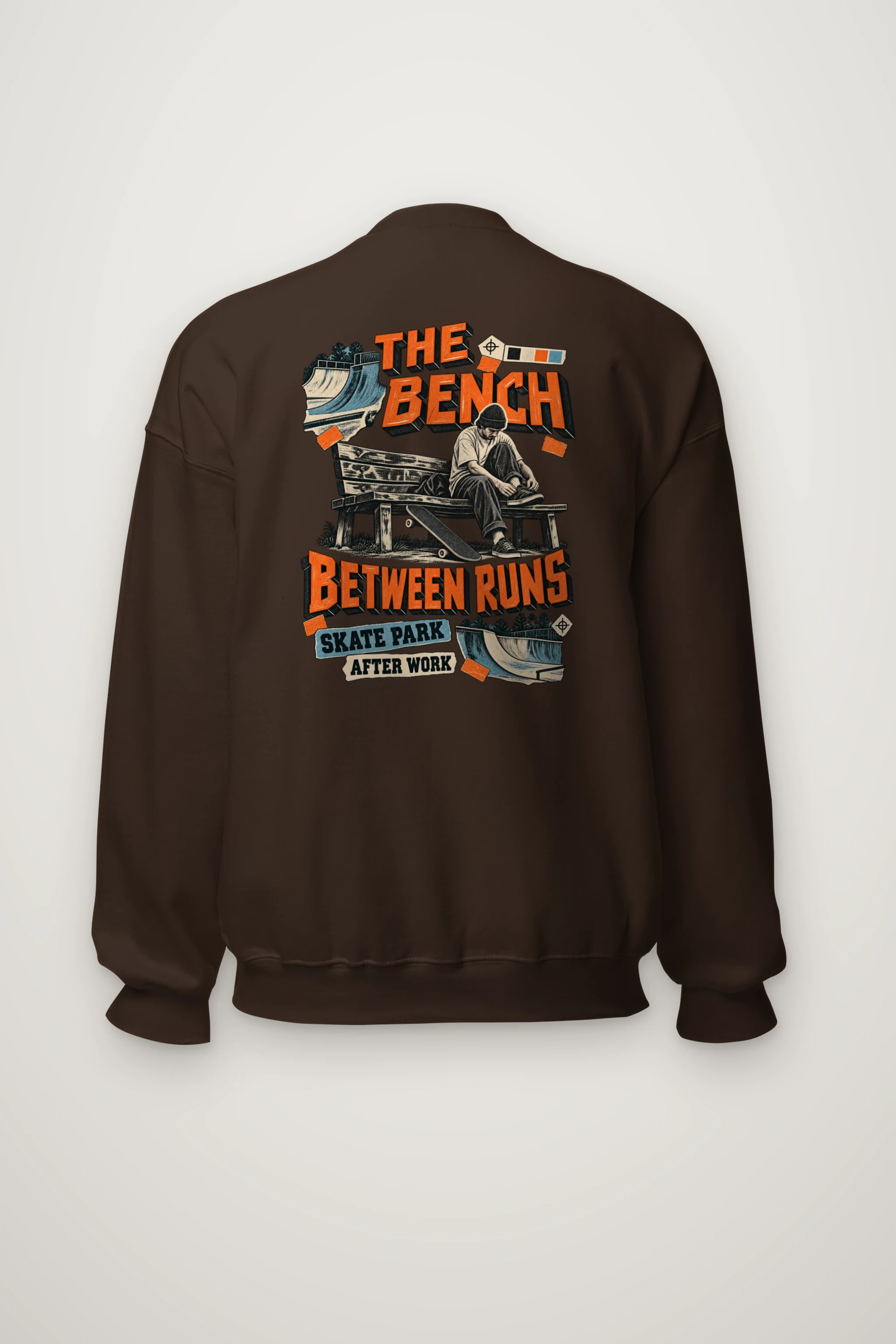 "The Bench Between Runs" Heavy Blend Unisex Crewneck Sweatshirt