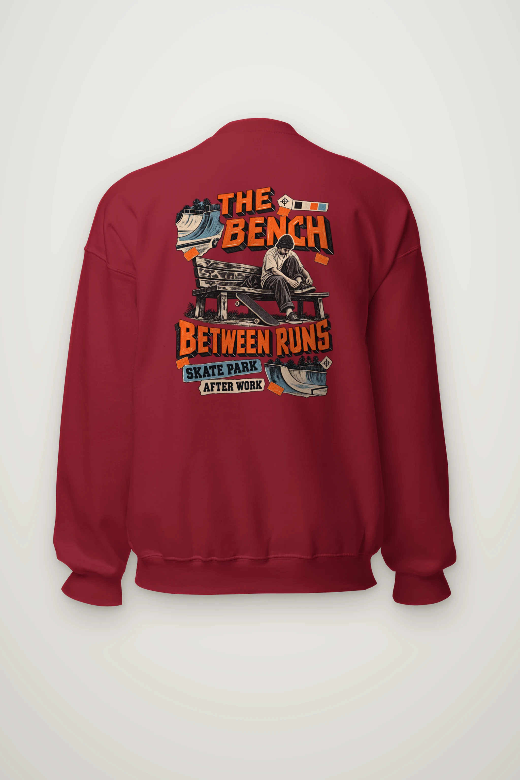 "The Bench Between Runs" Heavy Blend Unisex Crewneck Sweatshirt
