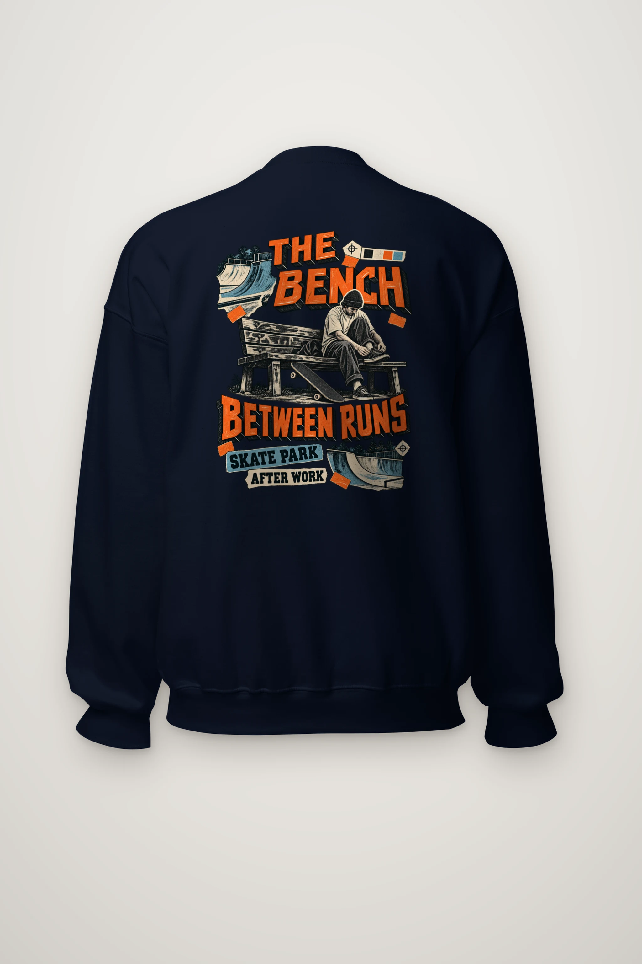 "The Bench Between Runs" Heavy Blend Unisex Crewneck Sweatshirt