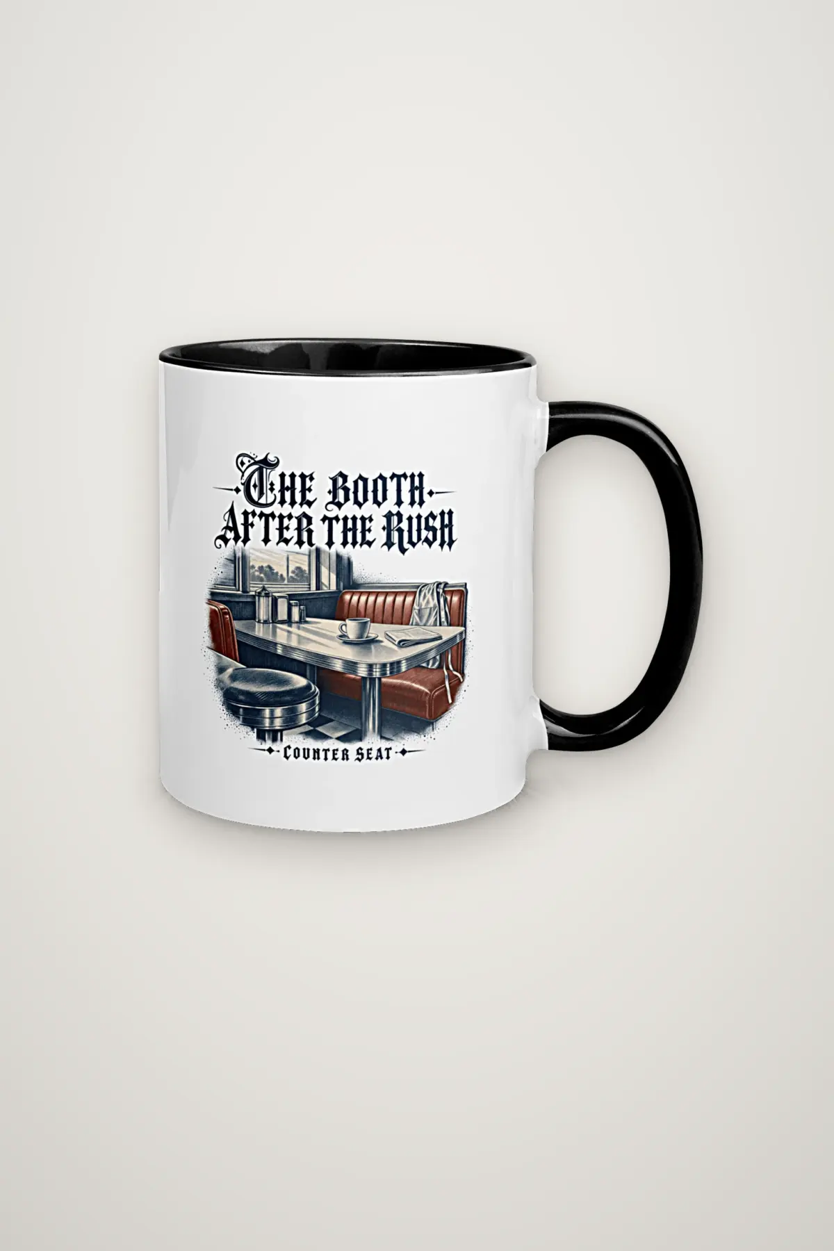 "THE BOOTH AFTER THE RUSH" 11oz Ceramic Mug