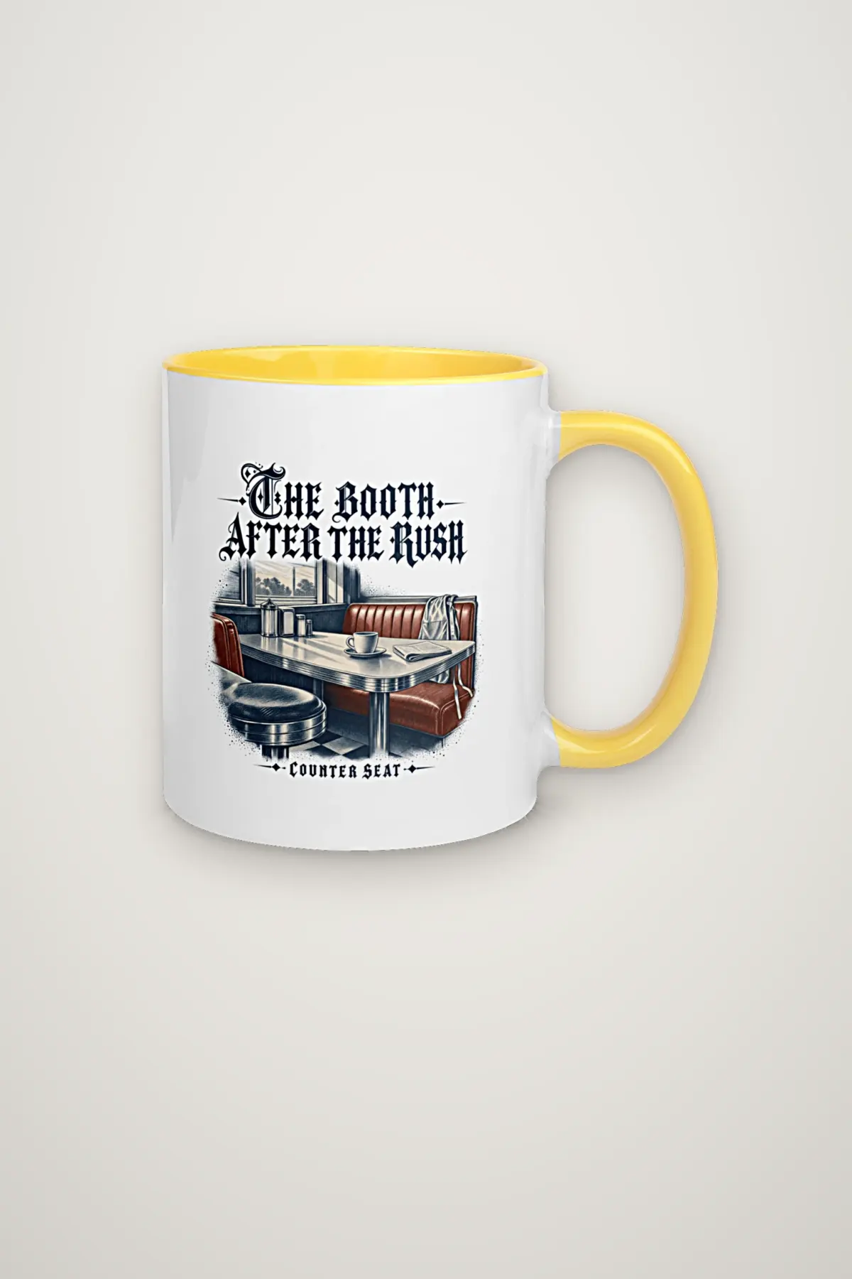 "THE BOOTH AFTER THE RUSH" 11oz Ceramic Mug
