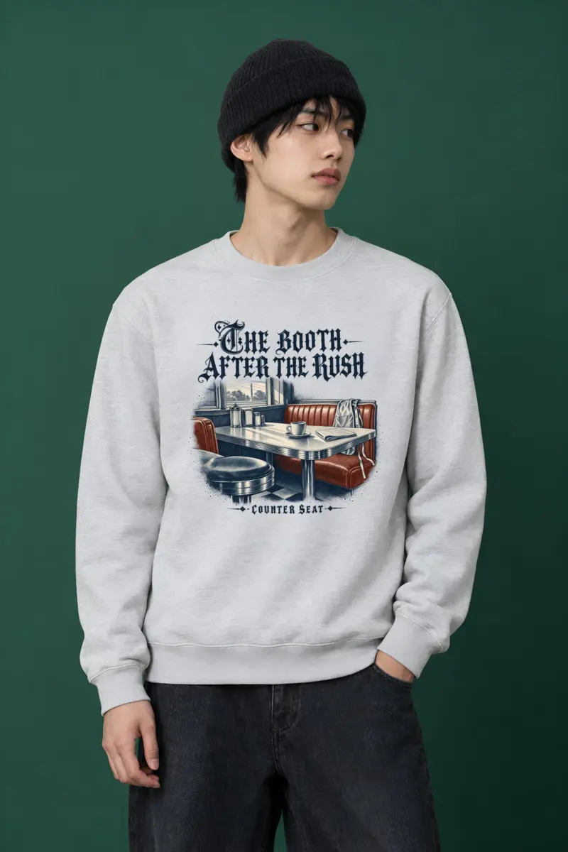 "The Booth After the Rush" Heavy Blend Unisex Crewneck Sweatshirt