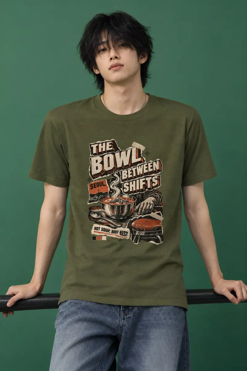 "The Bowl Between Shifts" Heavyweight Unisex Crewneck T-shirt