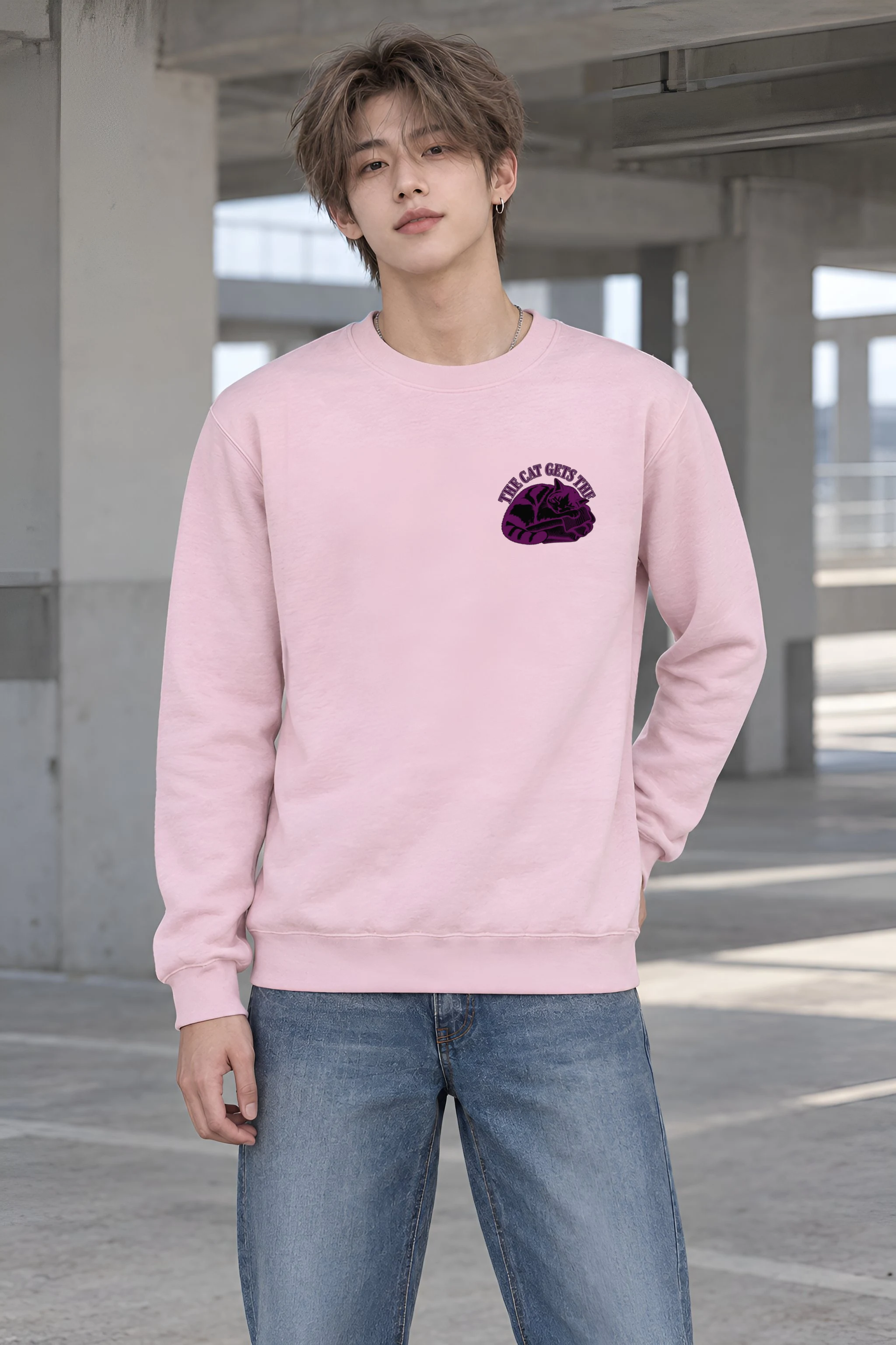 "The Cat Gets the Cashmere" Heavy Blend Unisex Crewneck Sweatshirt
