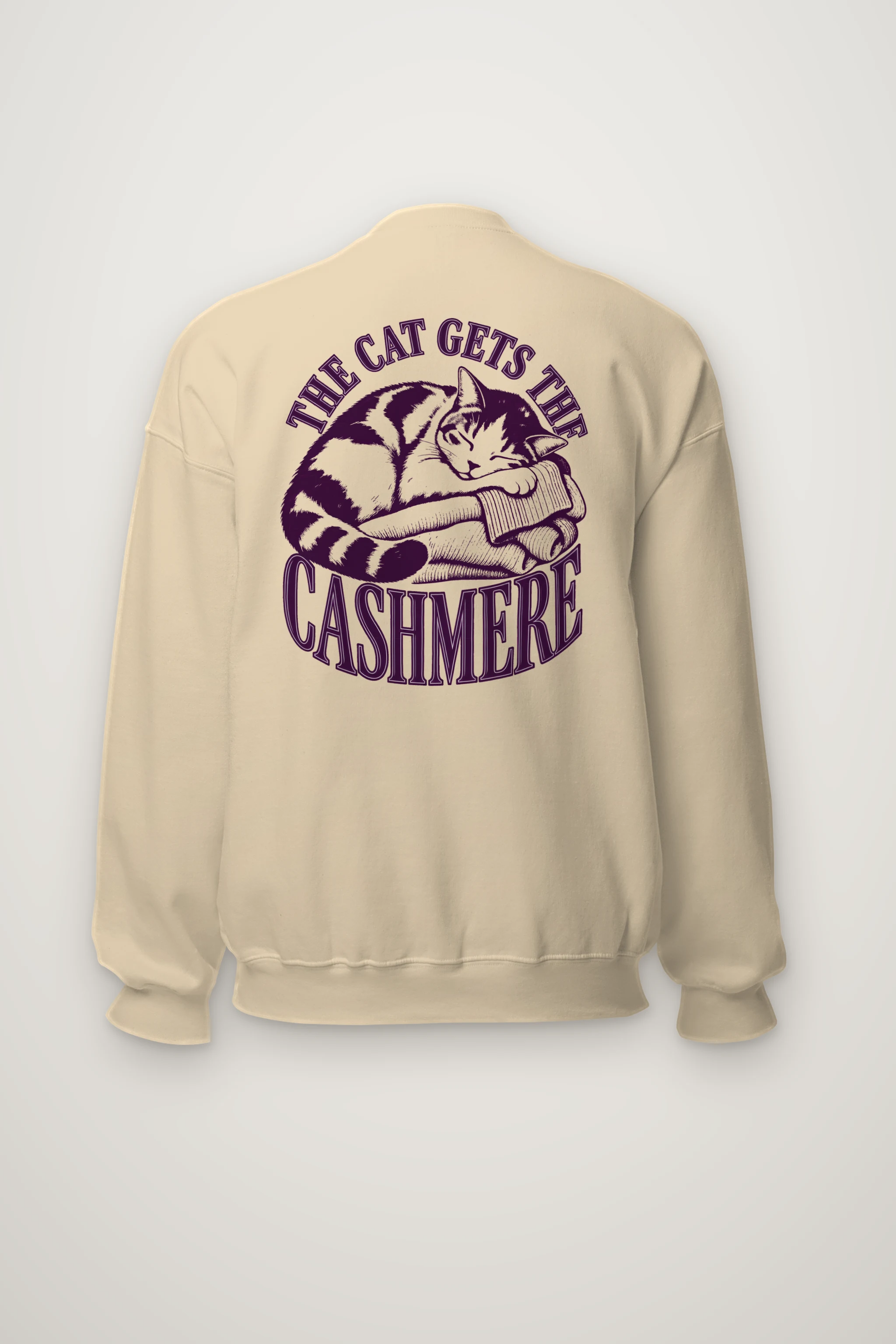 "The Cat Gets the Cashmere" Heavy Blend Unisex Crewneck Sweatshirt