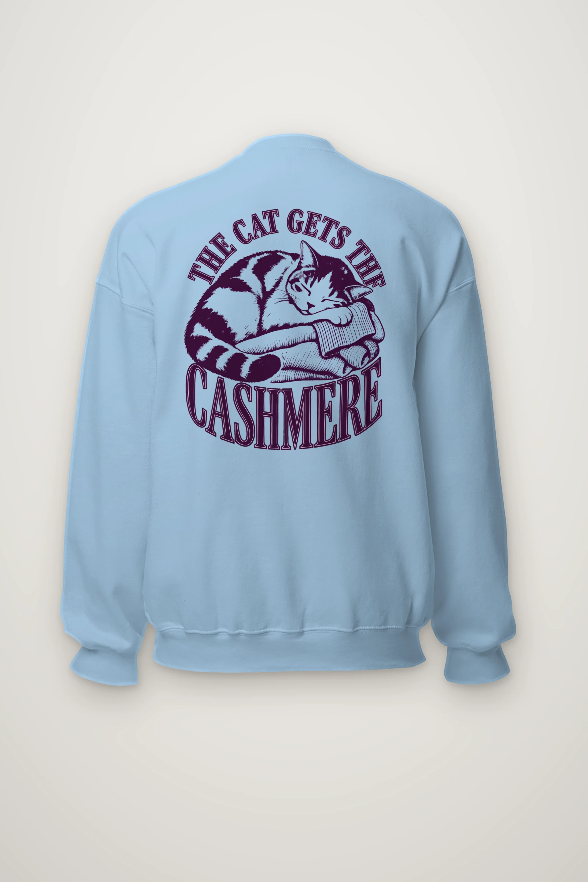 "The Cat Gets the Cashmere" Heavy Blend Unisex Crewneck Sweatshirt