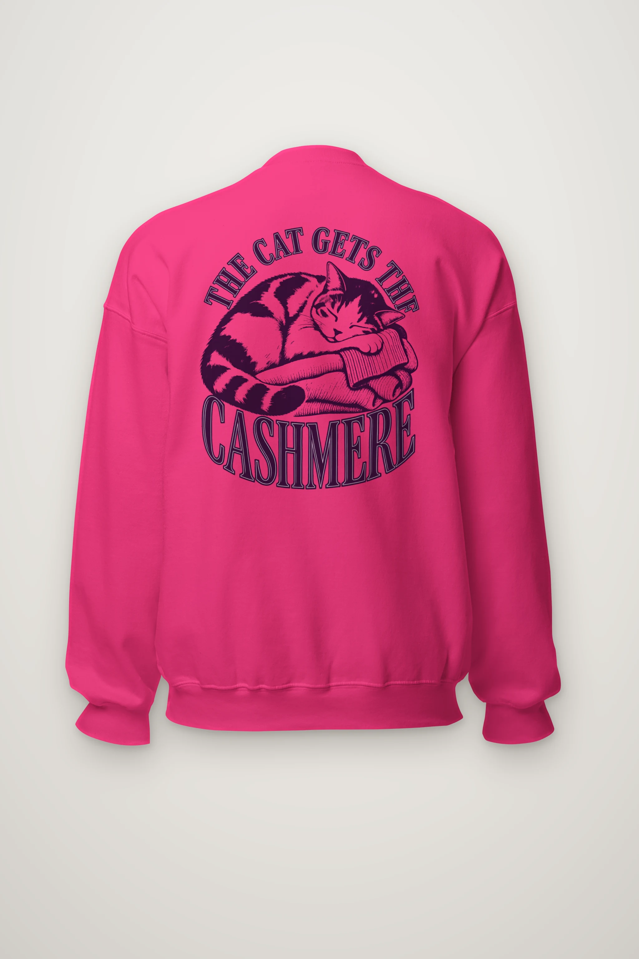 "The Cat Gets the Cashmere" Heavy Blend Unisex Crewneck Sweatshirt