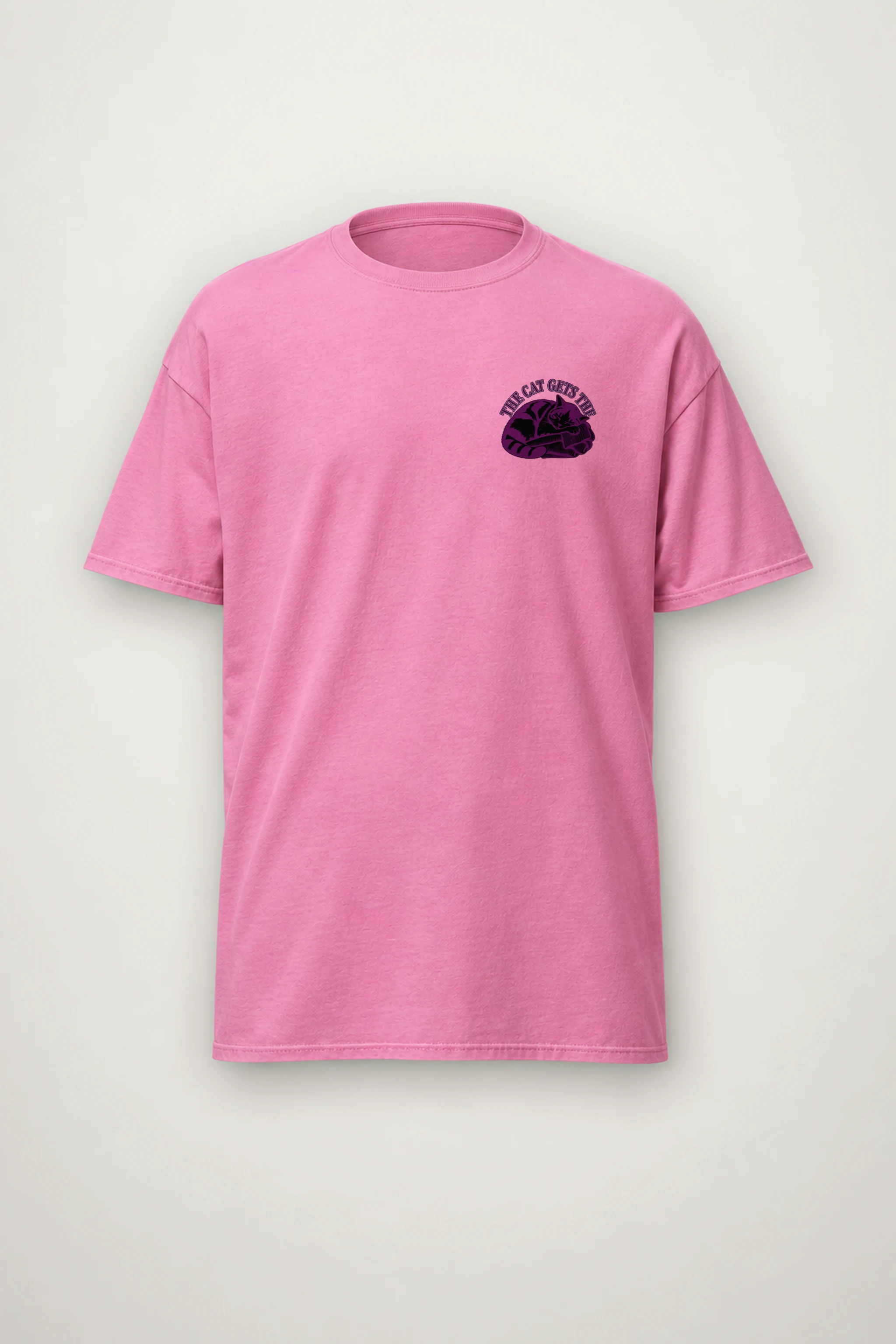 "The Cat Gets the Cashmere" Heavyweight Unisex Crewneck T-shirt