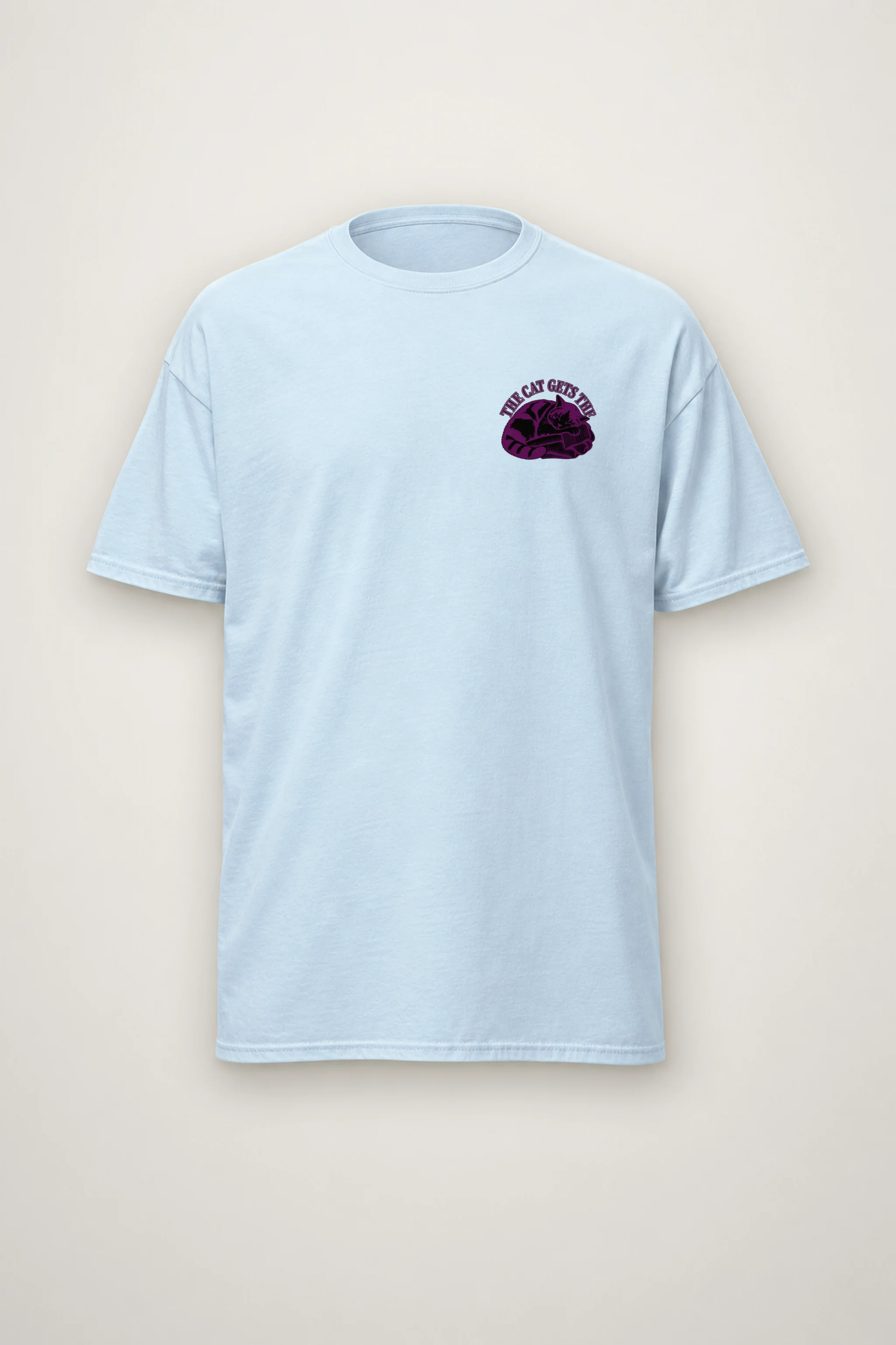 "The Cat Gets the Cashmere" Heavyweight Unisex Crewneck T-shirt