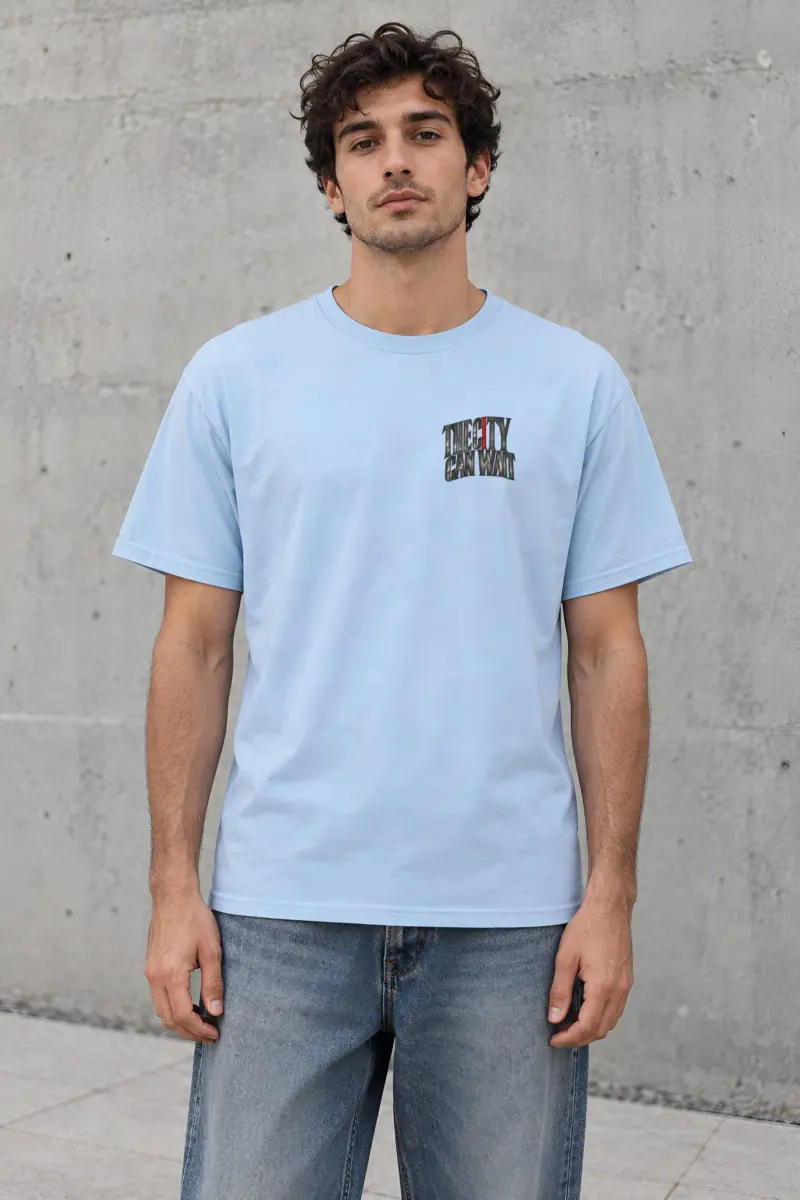 "The City Can Wait" Heavyweight Unisex Crewneck T-shirt
