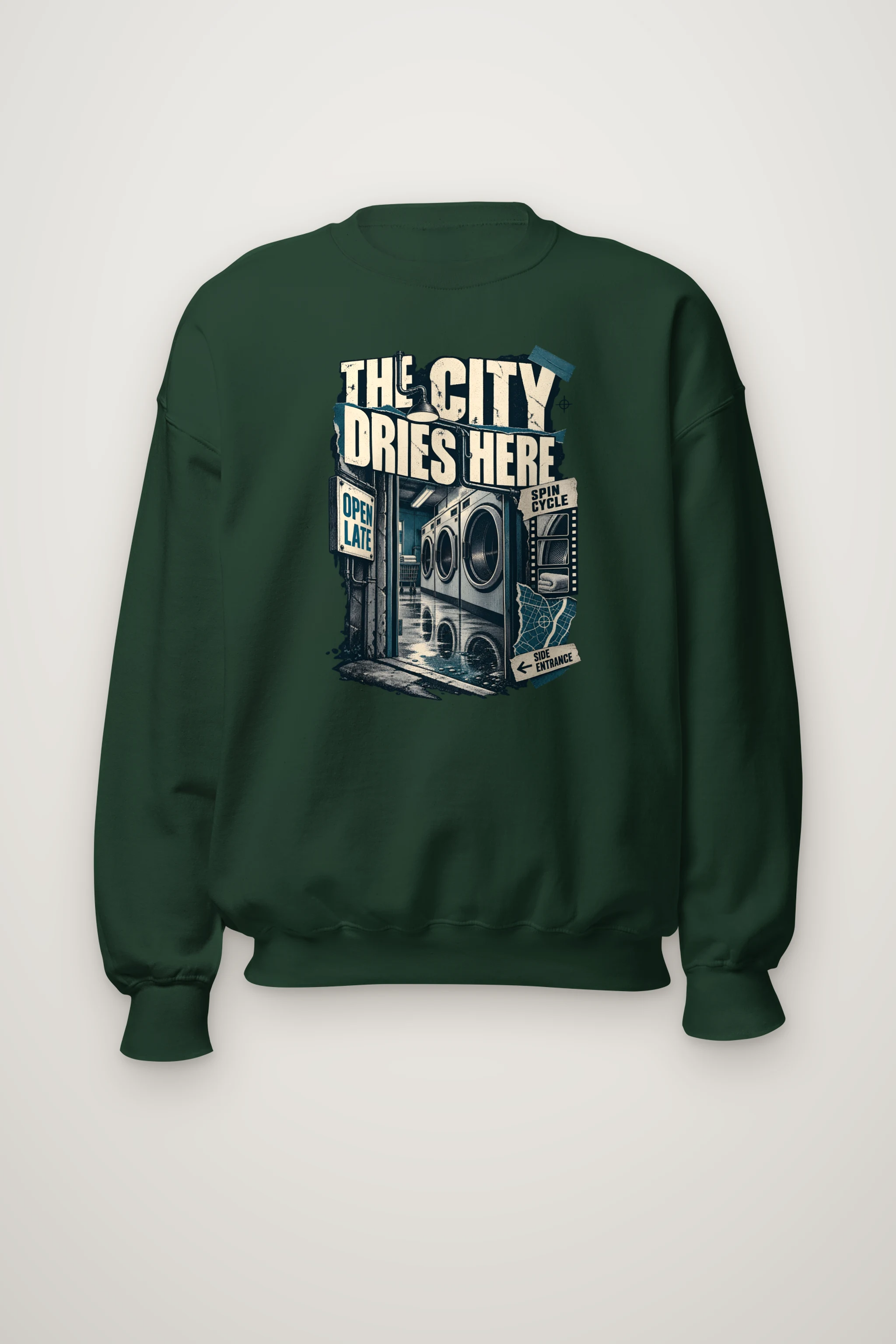 "The City Dries Here" Heavy Blend Unisex Crewneck Sweatshirt