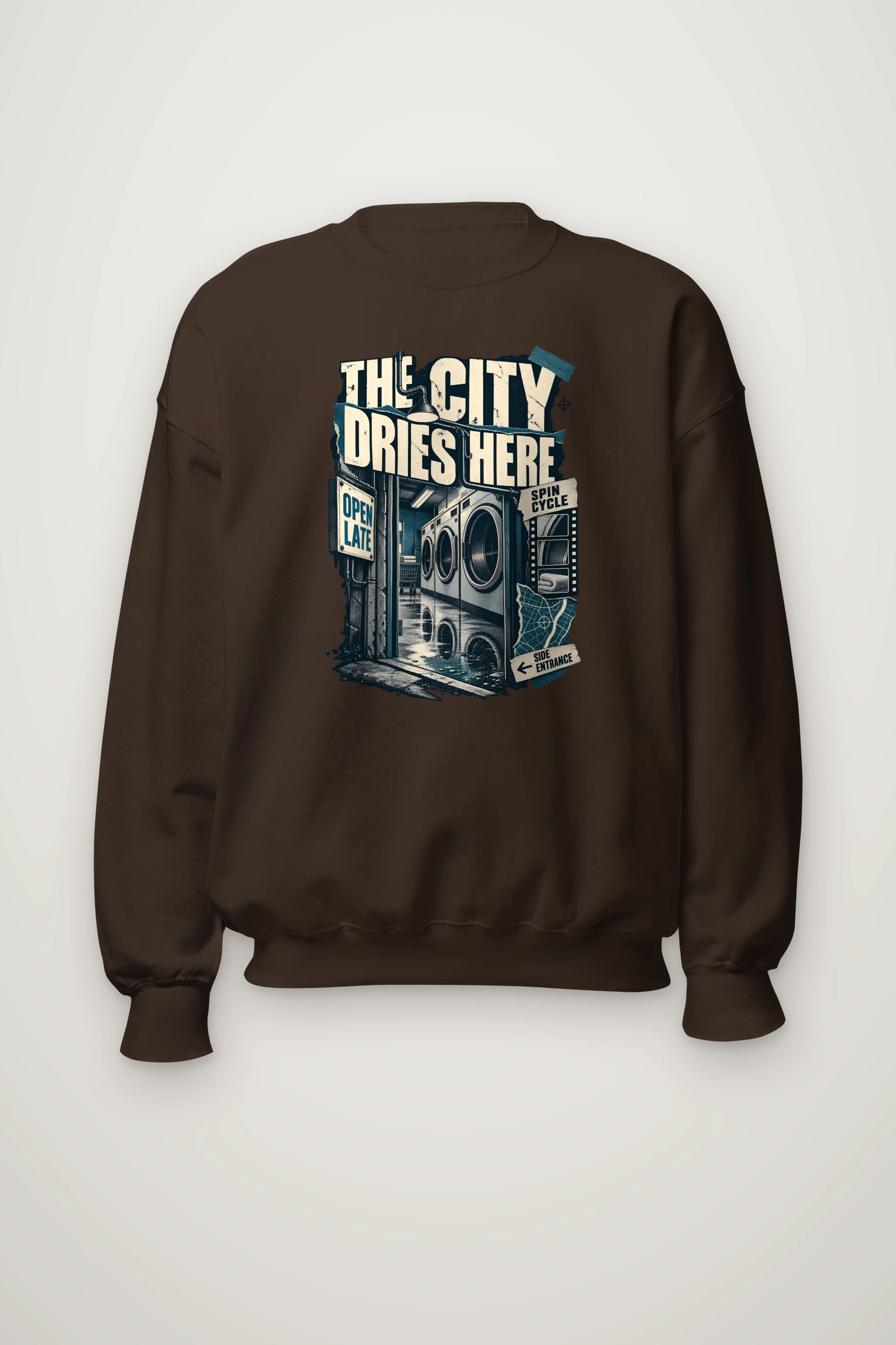 "The City Dries Here" Heavy Blend Unisex Crewneck Sweatshirt