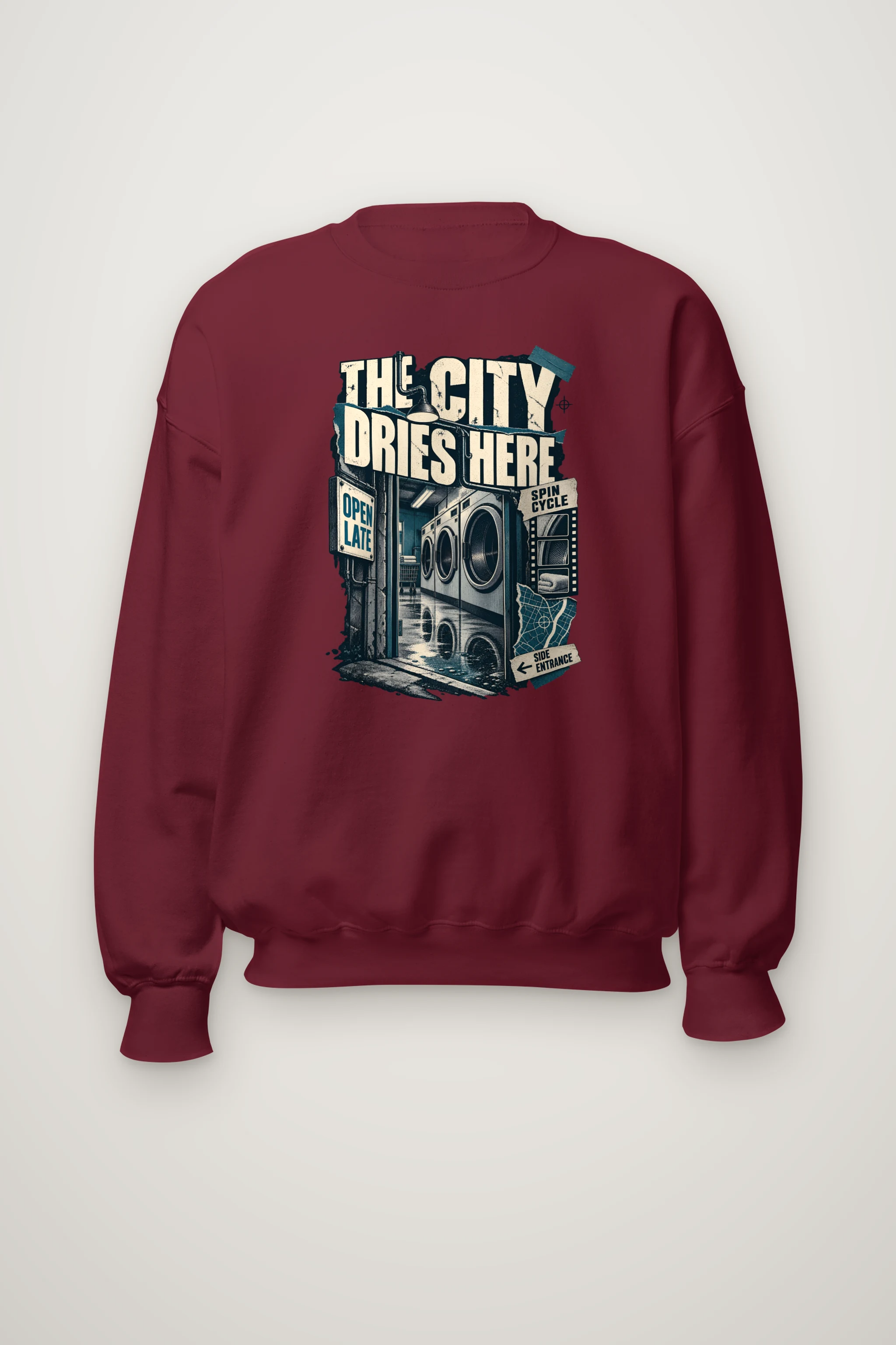 "The City Dries Here" Heavy Blend Unisex Crewneck Sweatshirt