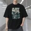 "The City Dries Here" Men's Oversized Heavyweight Crewneck T-Shirt