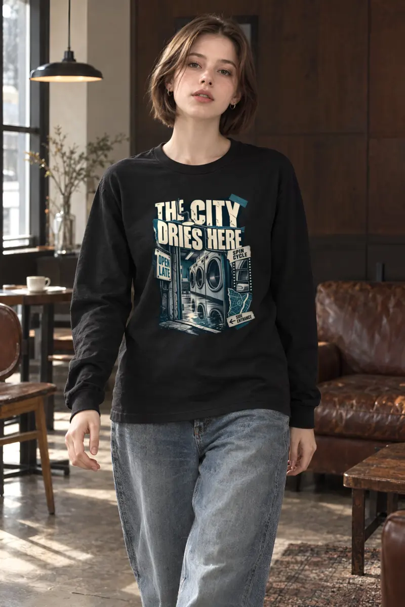 "The City Dries Here" Unisex Longsleeve T-shirt