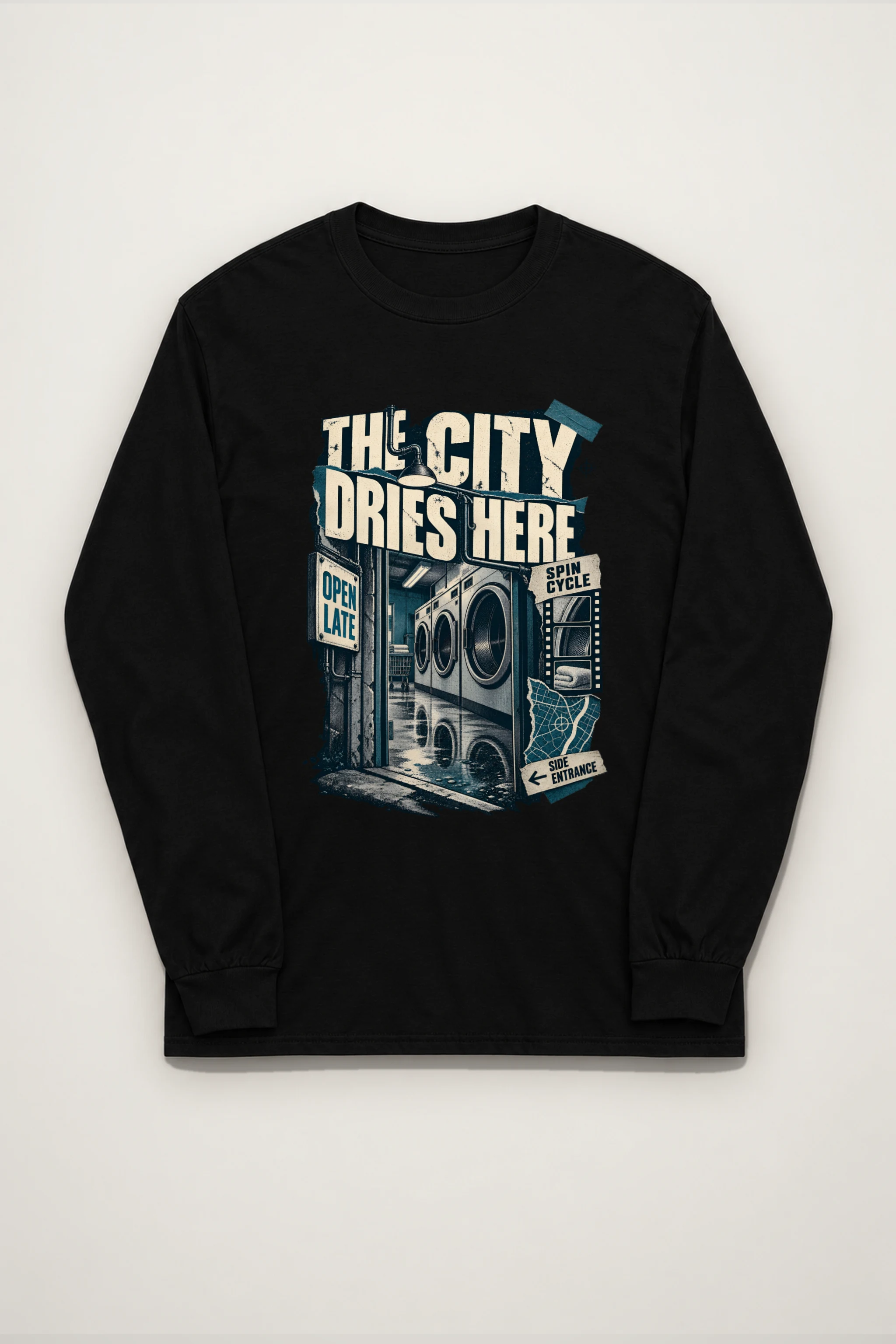 "The City Dries Here" Unisex Longsleeve T-shirt