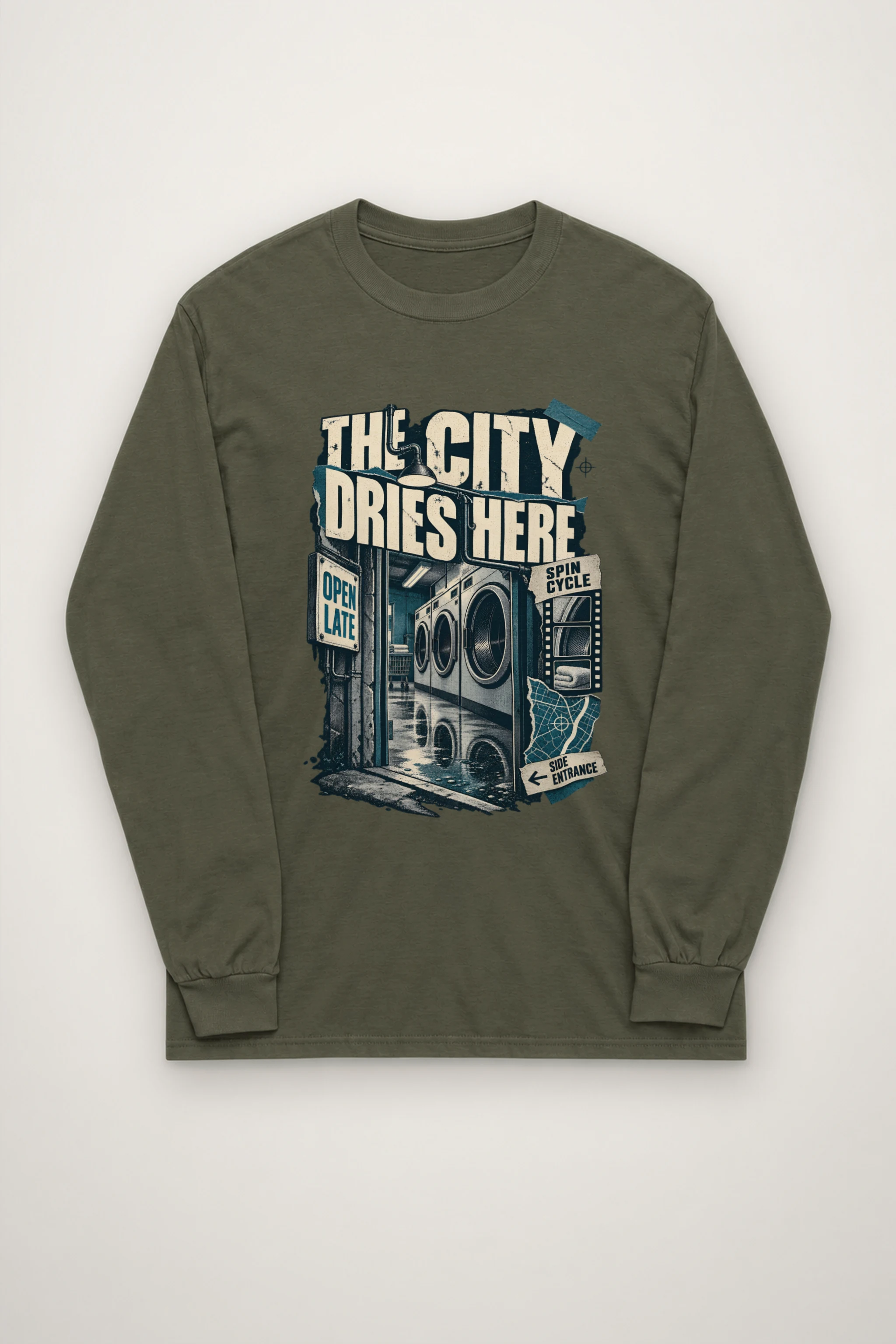 "The City Dries Here" Unisex Longsleeve T-shirt