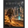 "The City Left a Light On" Premium Wooden Framed Poster