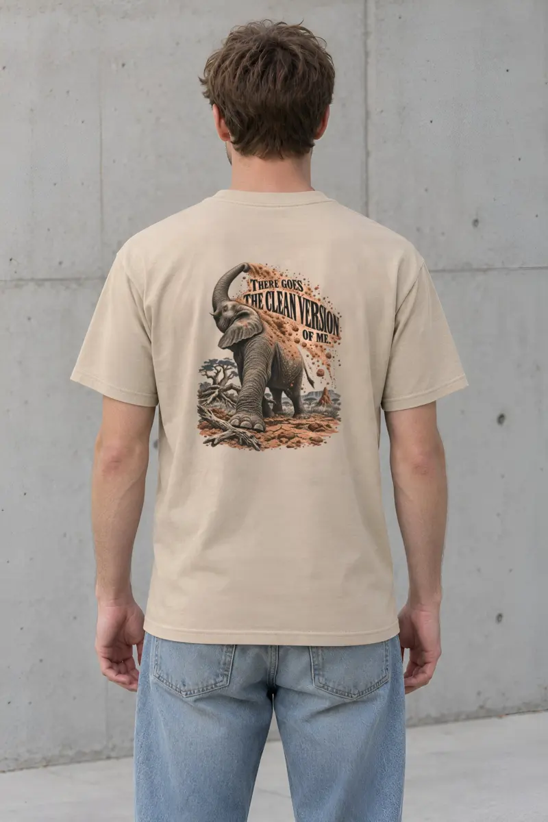 “The Clean Version of Me” Heavyweight Unisex Crewneck T-shirt