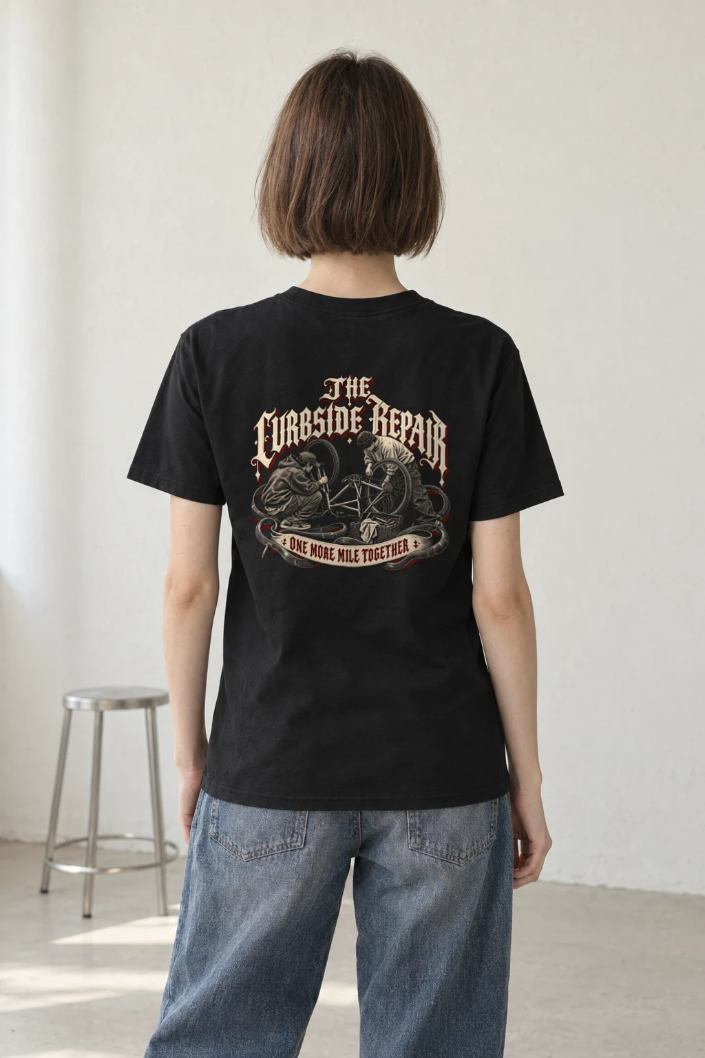 "THE CURBSIDE REPAIR" Heavyweight Unisex Crewneck T-shirt