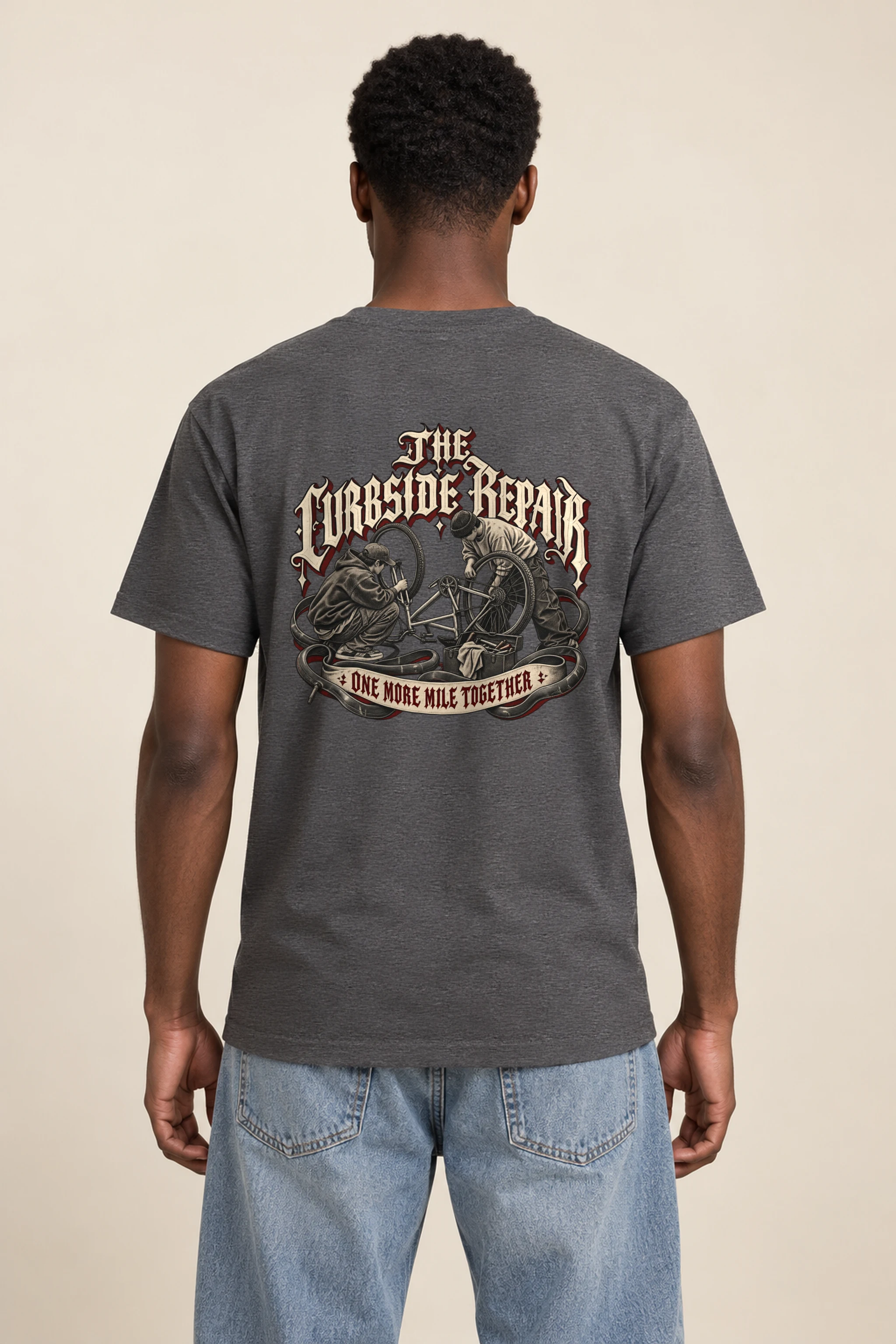 "THE CURBSIDE REPAIR" Heavyweight Unisex Crewneck T-shirt
