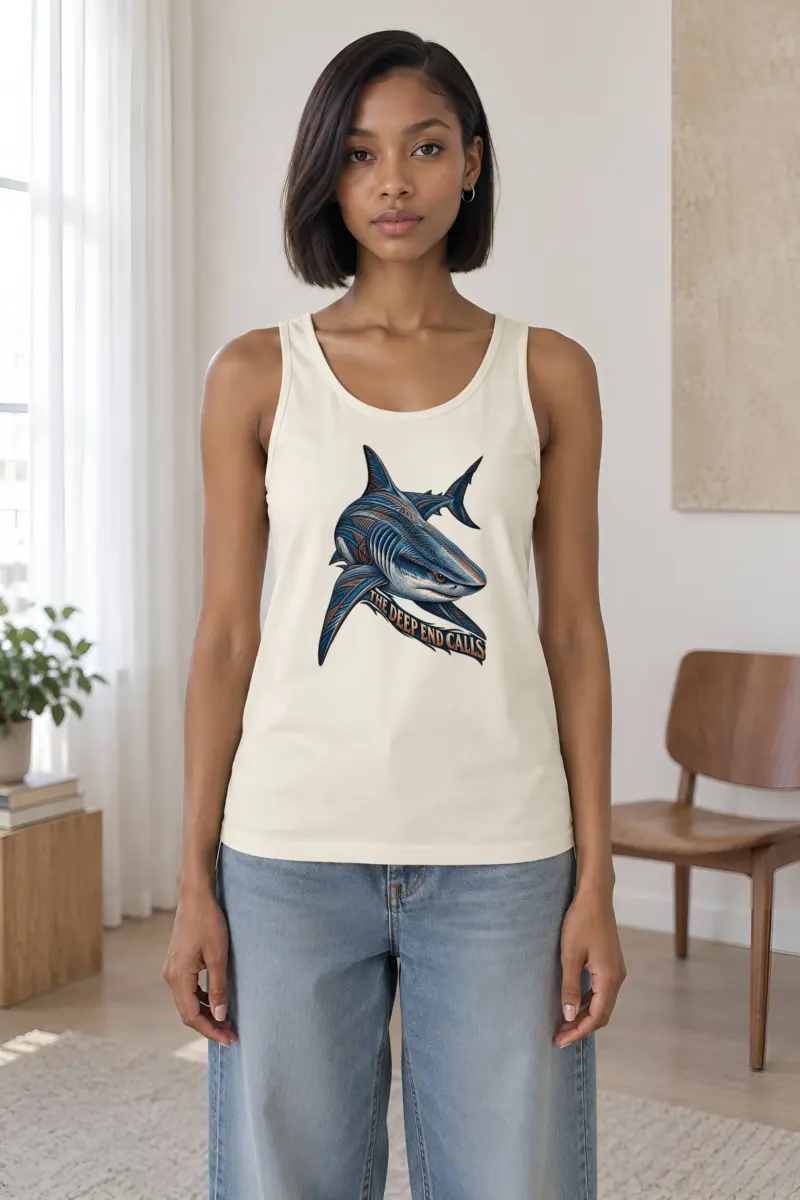 “The Deep End Calls” Unisex Jersey Tank