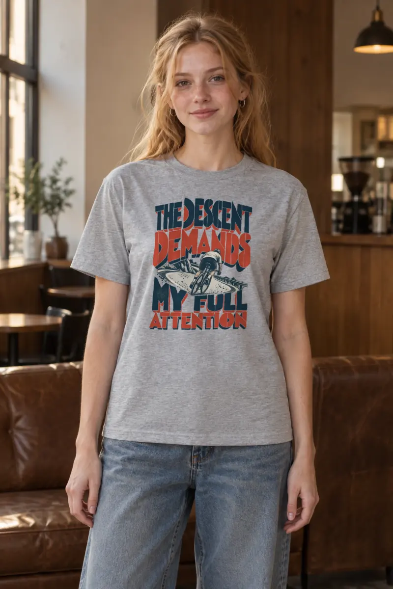 "The Descent Demands My Full Attention" Heavyweight Unisex Crewneck T-shirt
