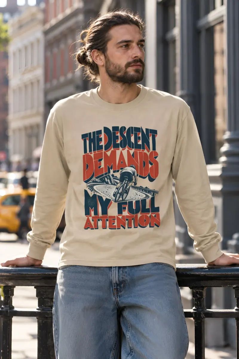 "The Descent Demands My Full Attention" Unisex Longsleeve T-shirt