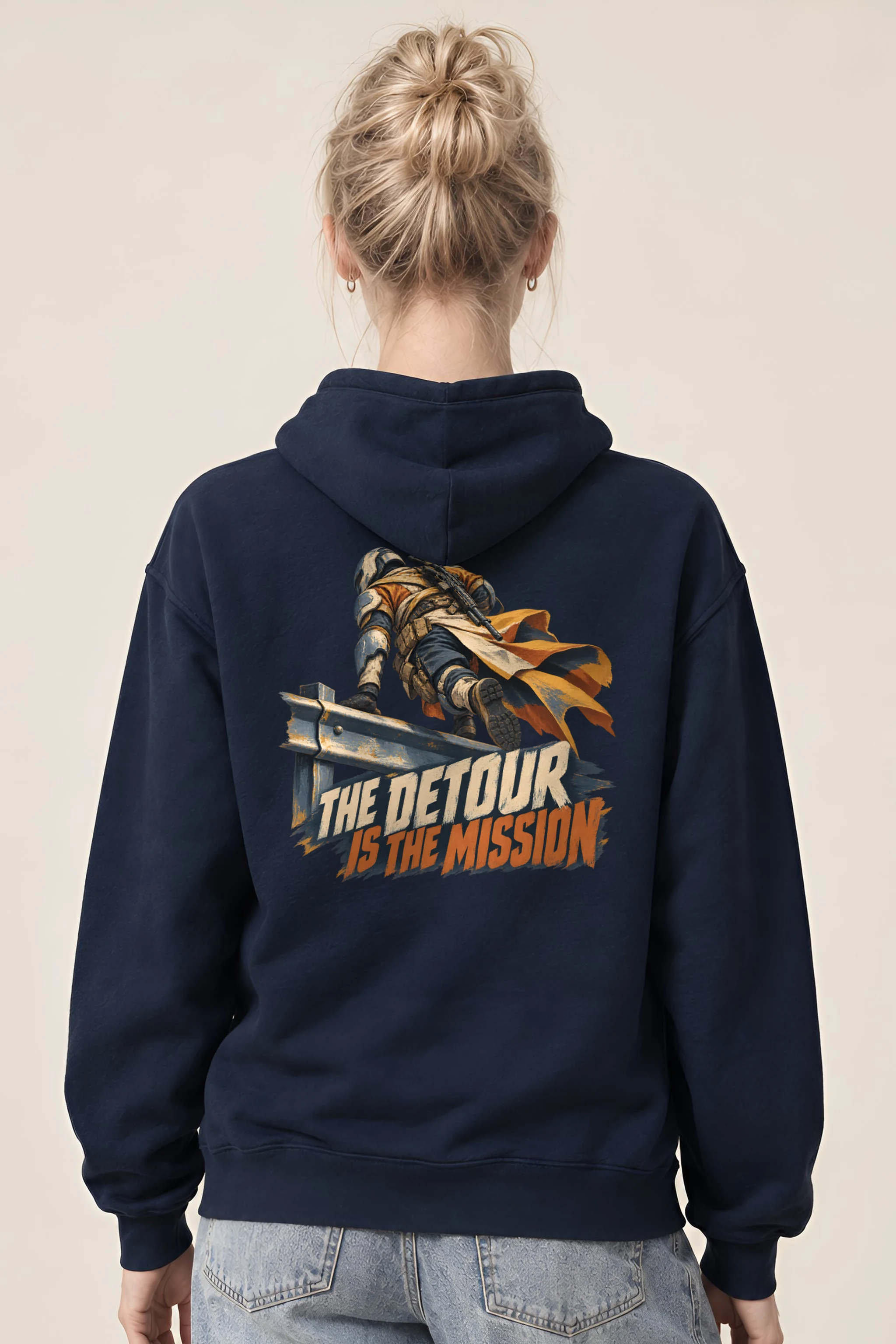 "The Detour Is the Mission" Heavy Blend Unisex Pullover Hoodie