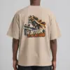 "The Detour Is the Mission" Men's Oversized Heavyweight Crewneck T-Shirt