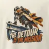 "The Detour Is the Mission" Men's Oversized Heavyweight Crewneck T-Shirt