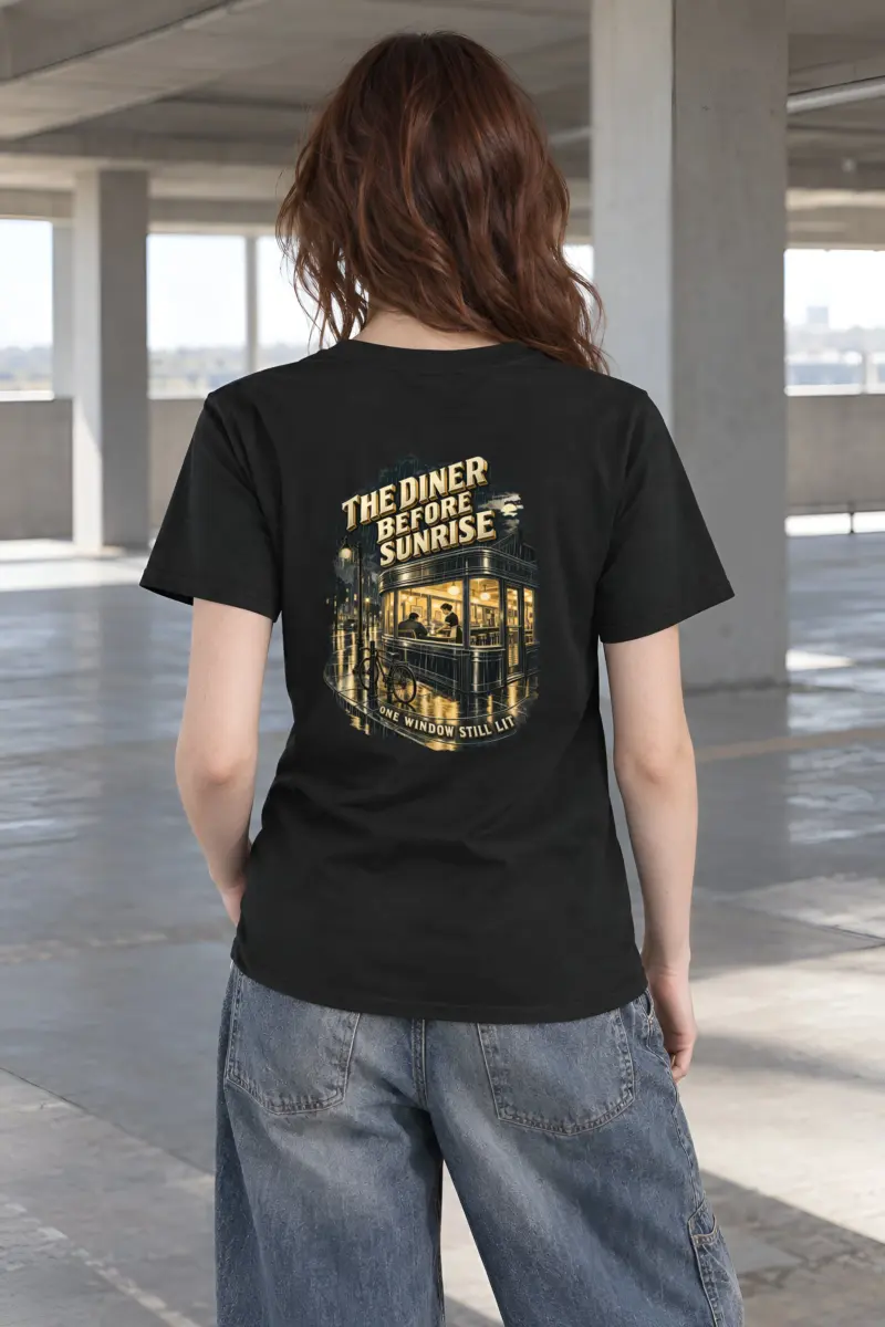 "The Diner Before Sunrise" Heavyweight Unisex Crewneck T-shirt