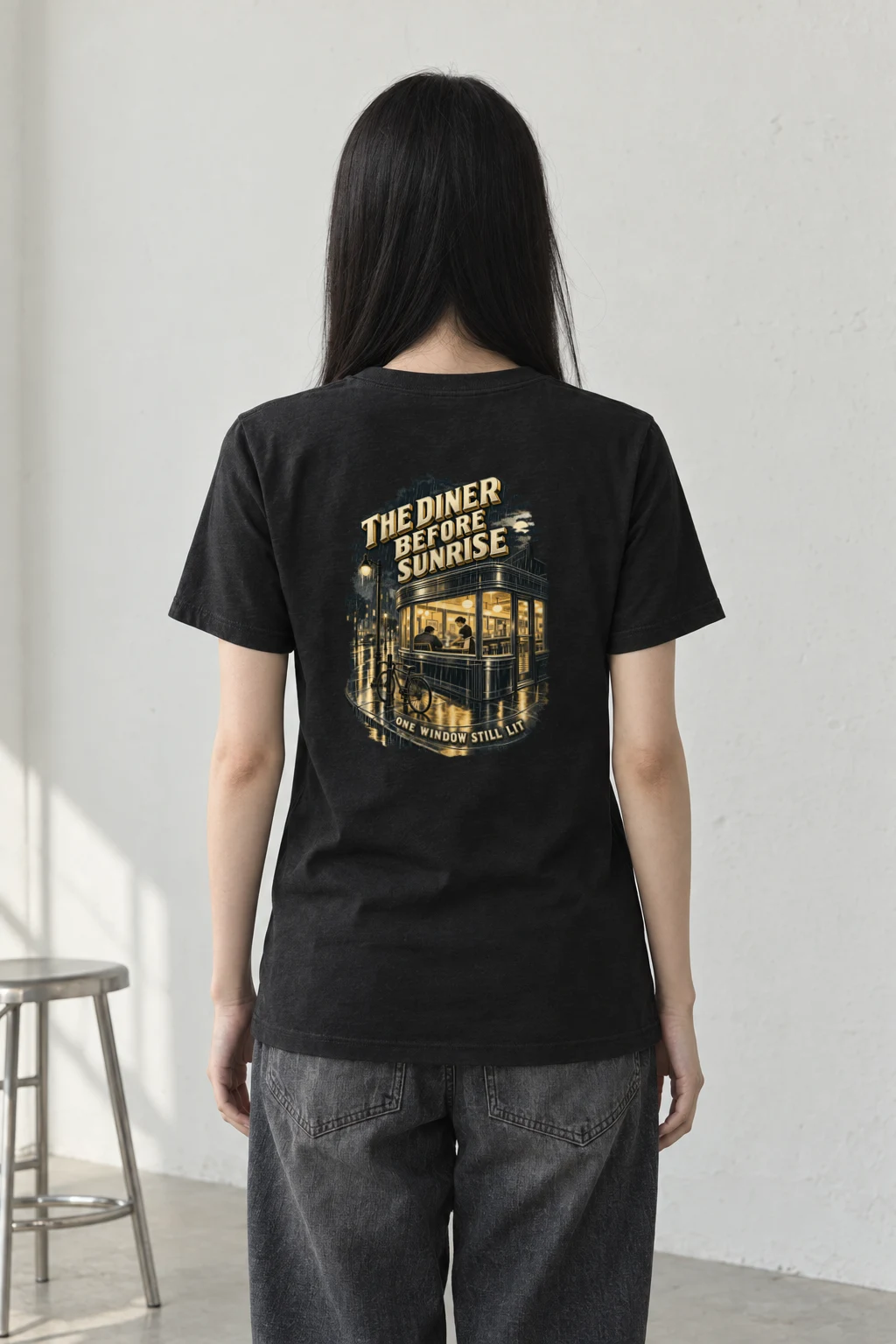 "The Diner Before Sunrise" Heavyweight Unisex Crewneck T-shirt