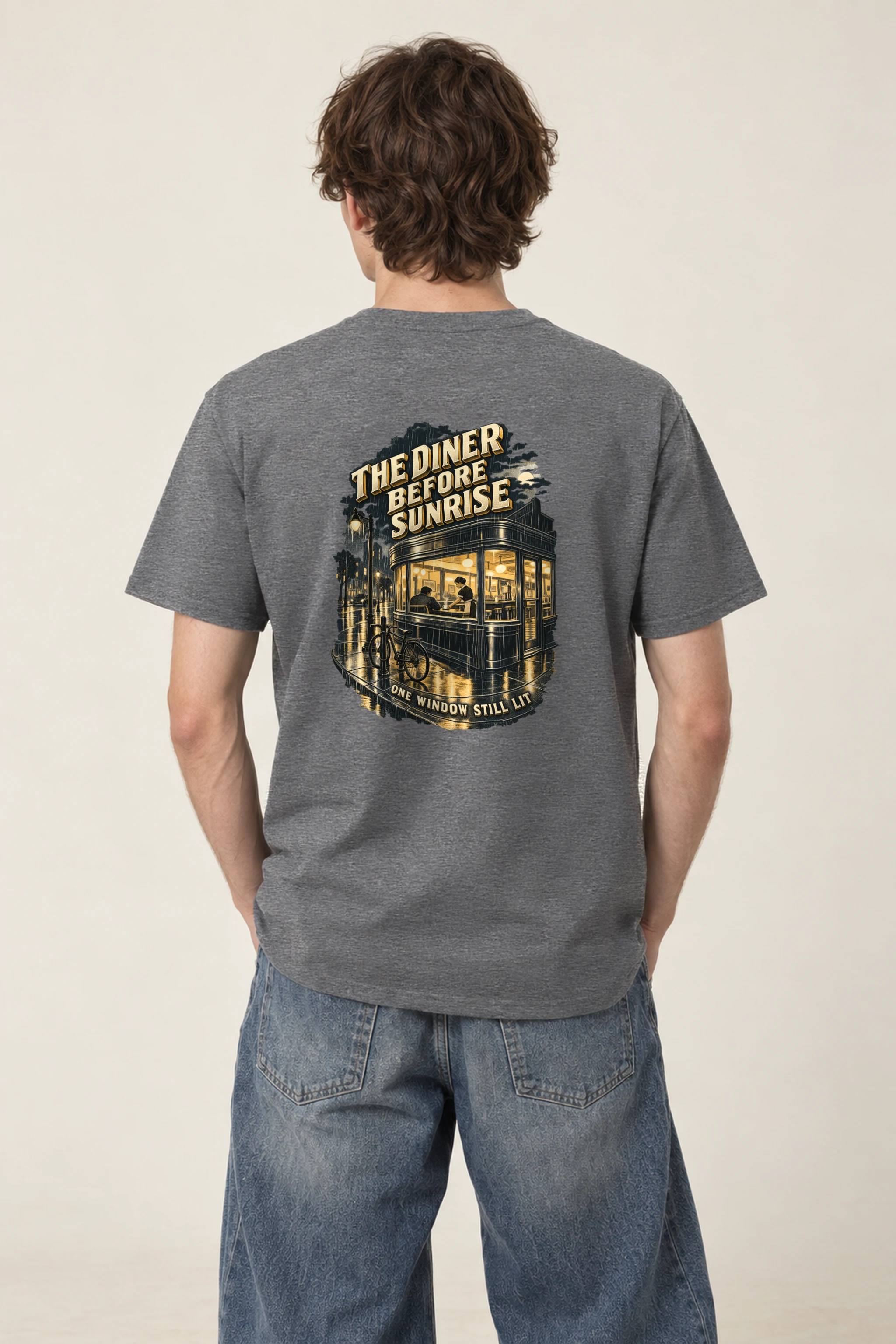 "The Diner Before Sunrise" Heavyweight Unisex Crewneck T-shirt