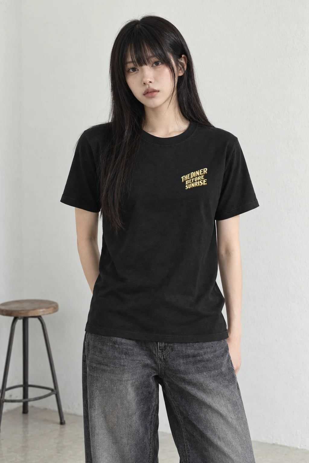 "The Diner Before Sunrise" Heavyweight Unisex Crewneck T-shirt