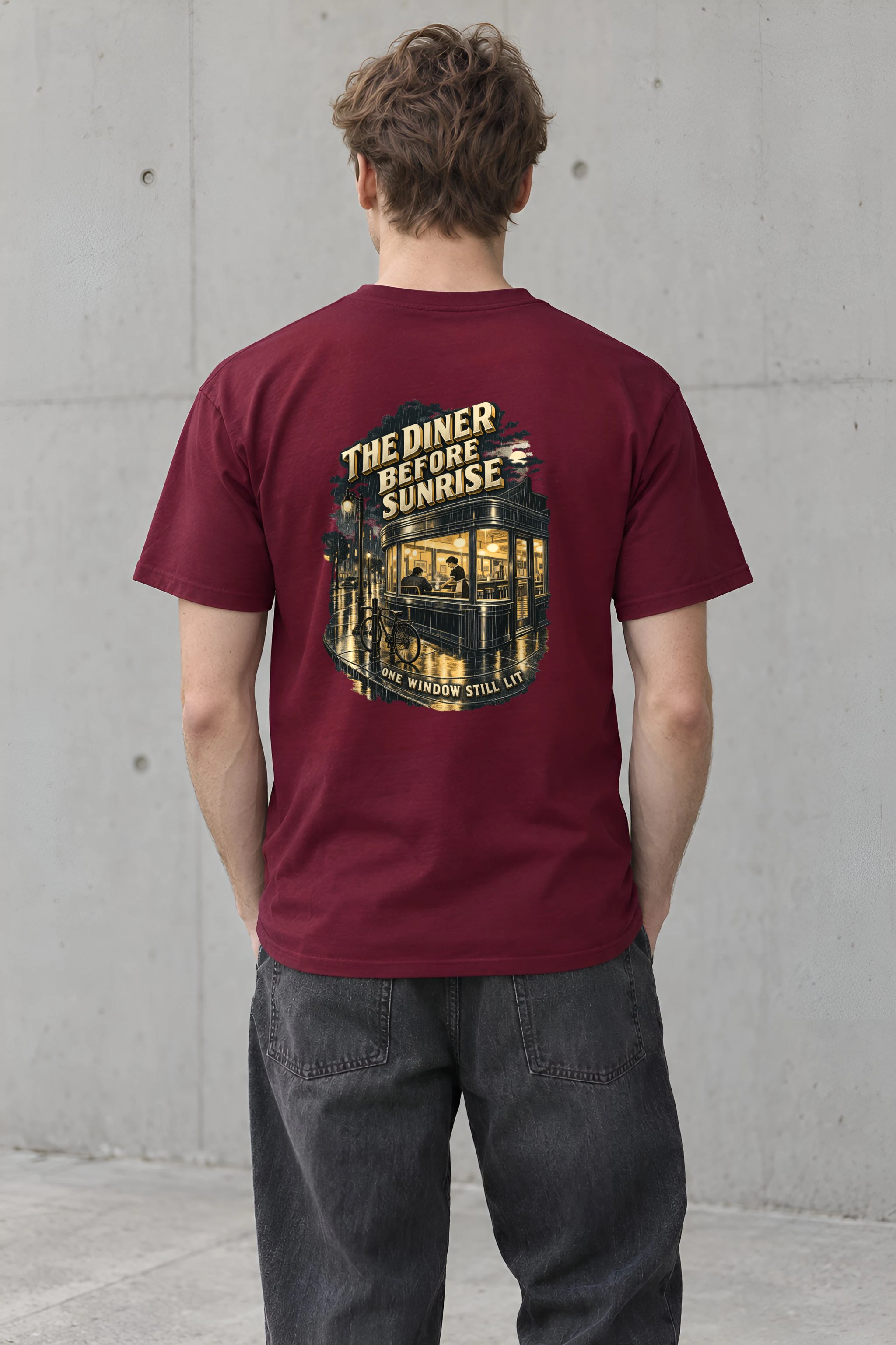 "The Diner Before Sunrise" Heavyweight Unisex Crewneck T-shirt